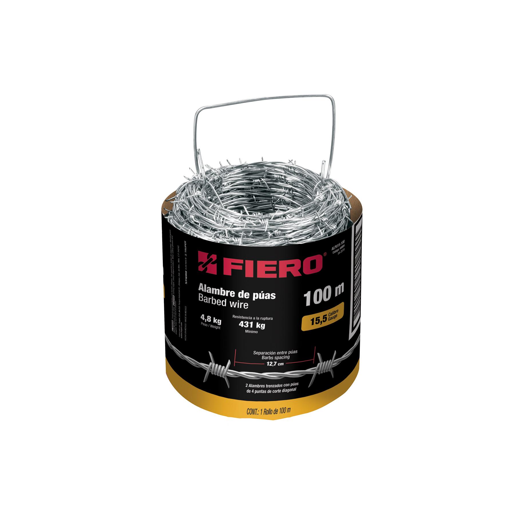 ALAMBRE DE PÚAS, CALIBRE 15, 100 M