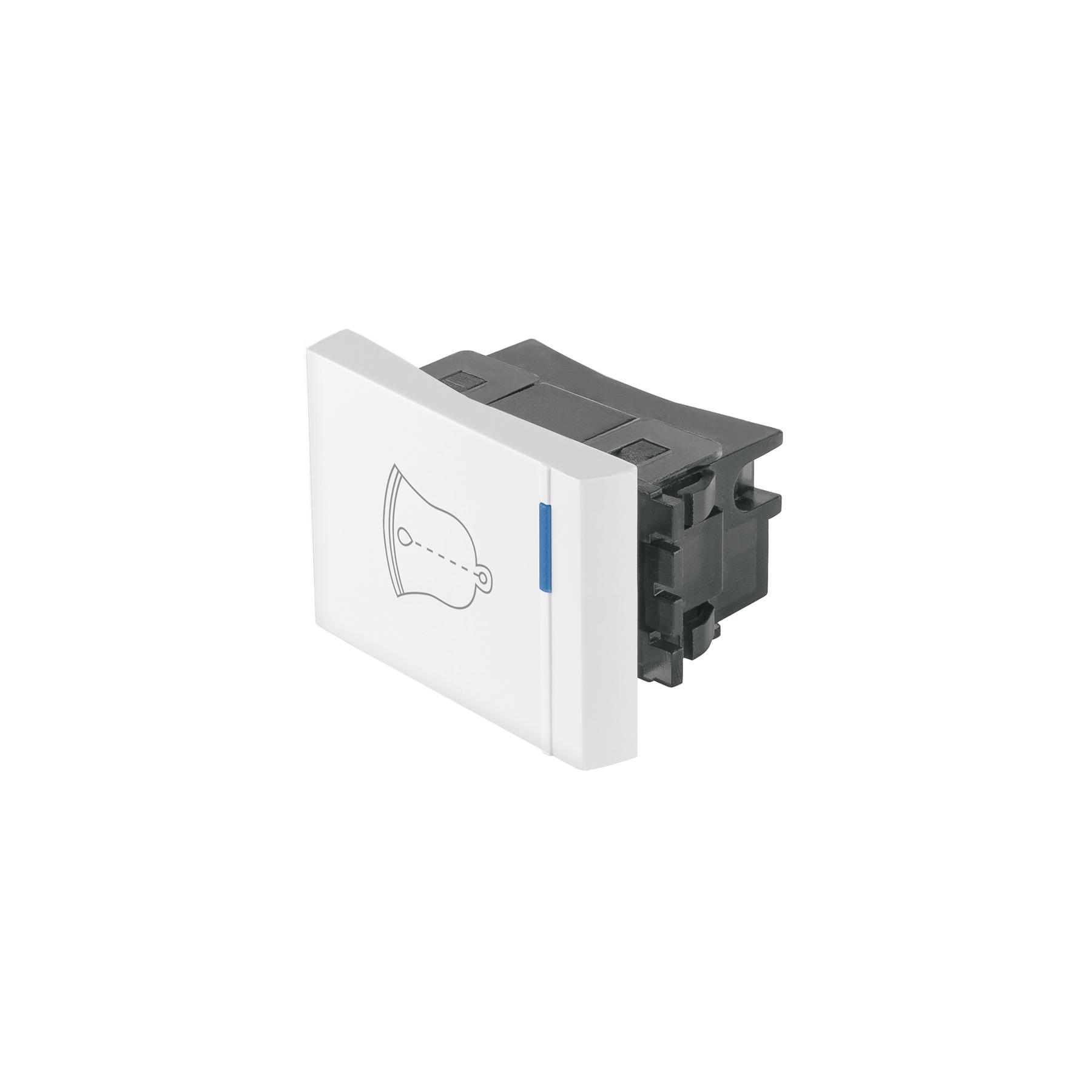 INTERRUPTOR PARA TIMBRE, 1.5 MÓDULOS, LÍNEA ESPAÑOLA, BLANCO
