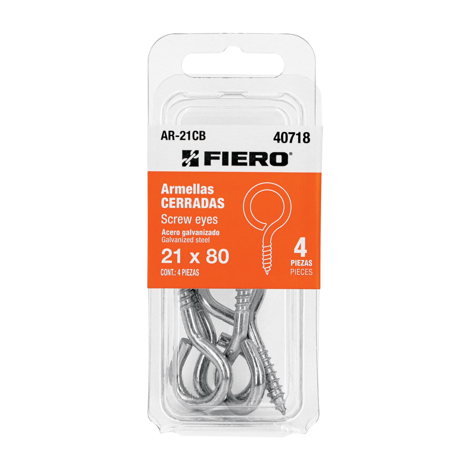 BLÍSTER CON 4 ARMELLAS CERRADAS 21X80