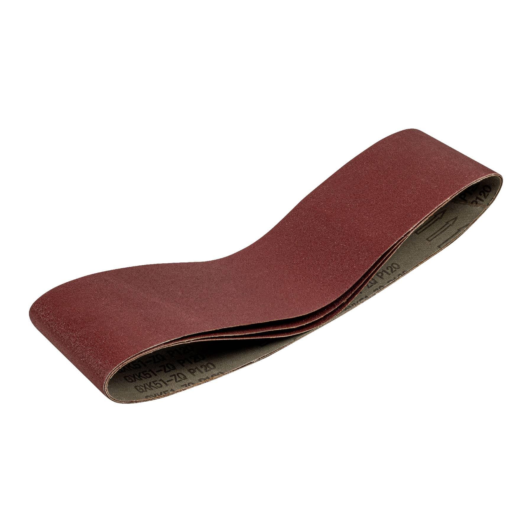 CAJA CON 3 BANDAS DE LIJA 4' X 36' GRANO 120 PARA PUL 4X6