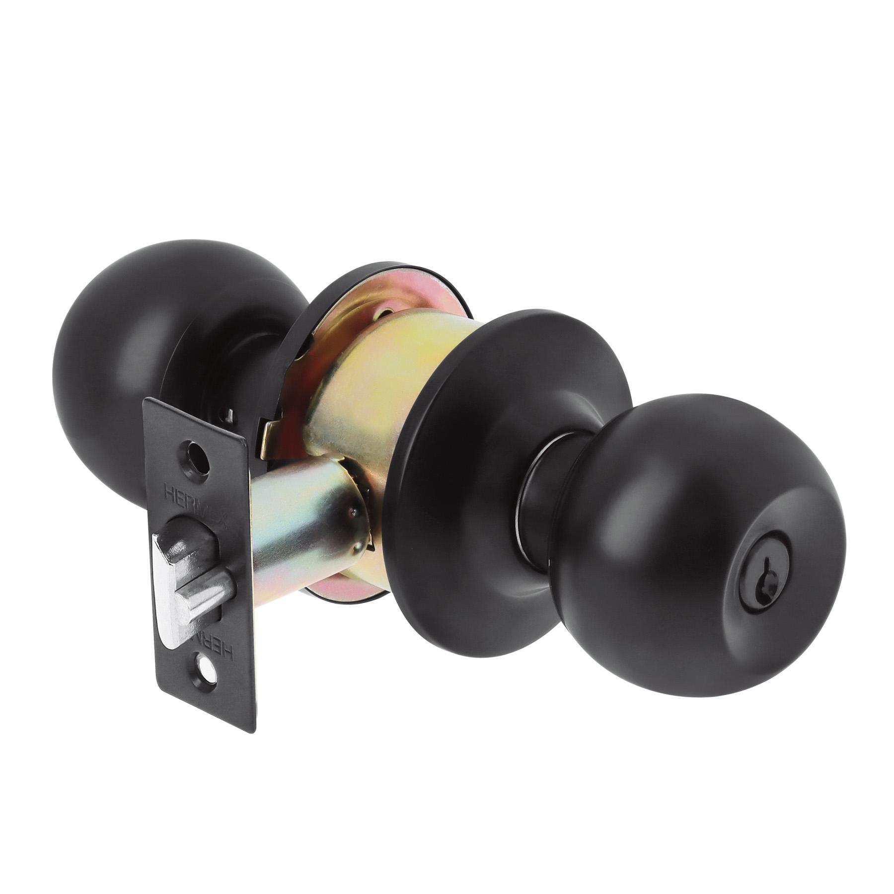 CERRADURA TIPO ESFERA, CILÍNDRICO PARA ENTRADA, NEGRO