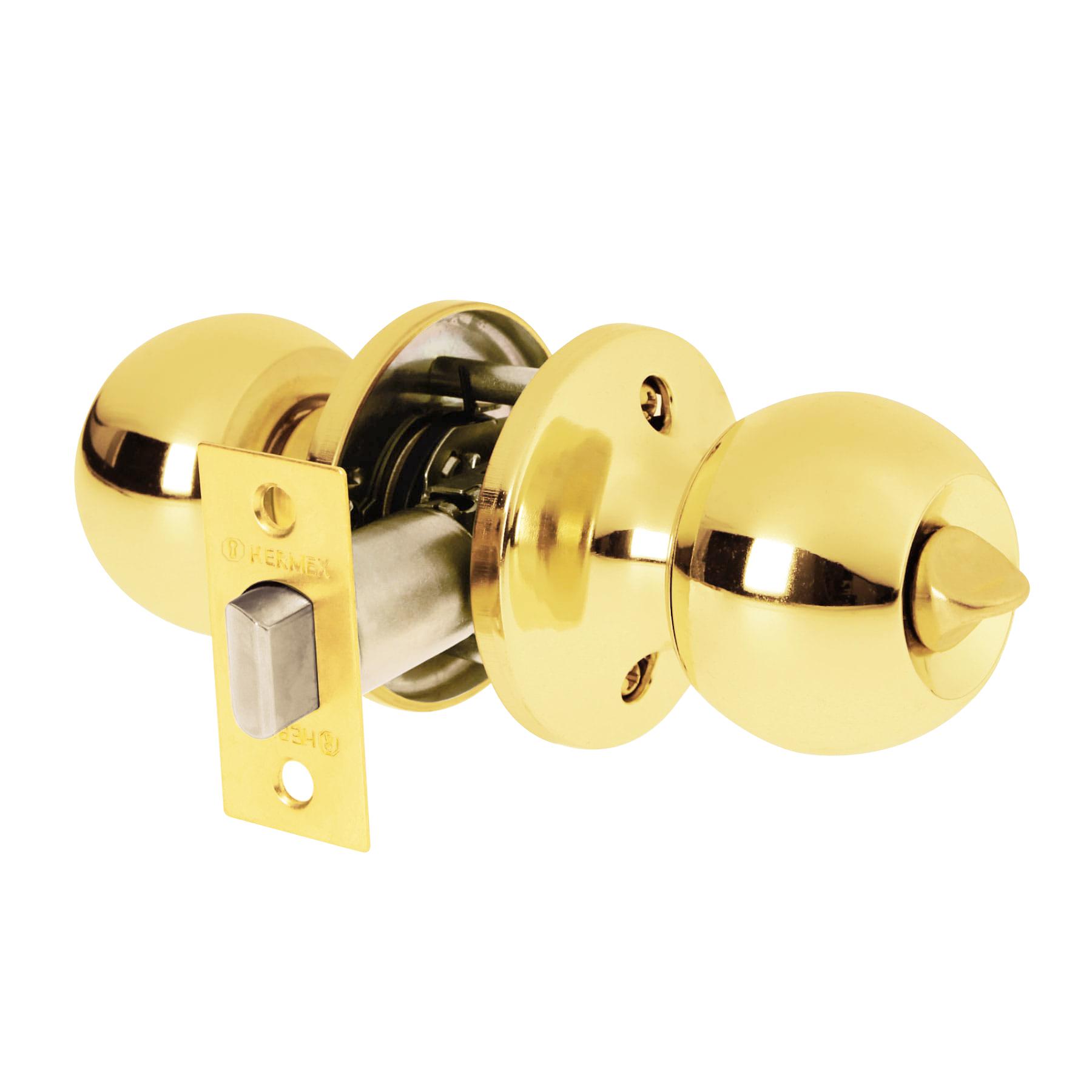 CERRADURA ESFERA TUBULAR, BAÑO, BRILLANTE, BLÍSTER, BASIC