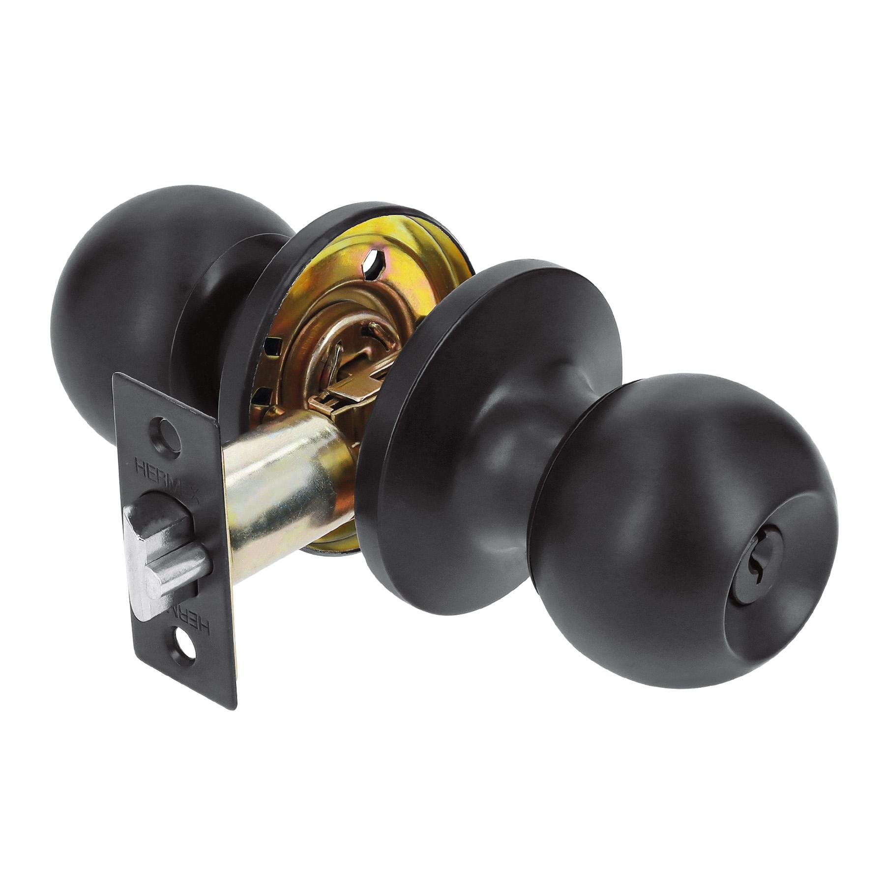 CERRADURA TIPO ESFERA TUBULAR, PARA RECÁMARA, NEGRO