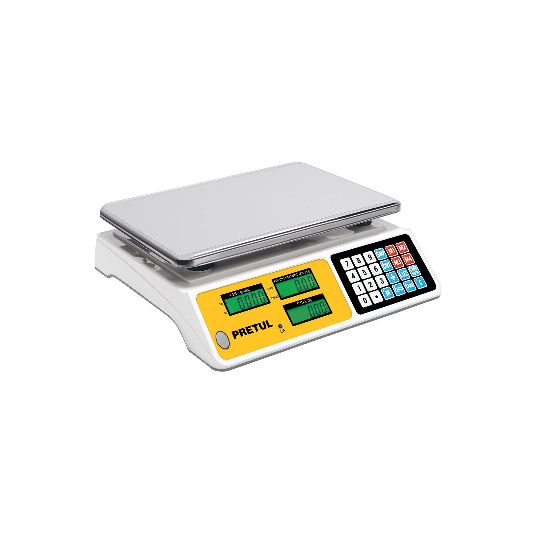 BÁSCULA ELECTRÓNICA MULTIFUNCIONES 40 KG, PRETUL