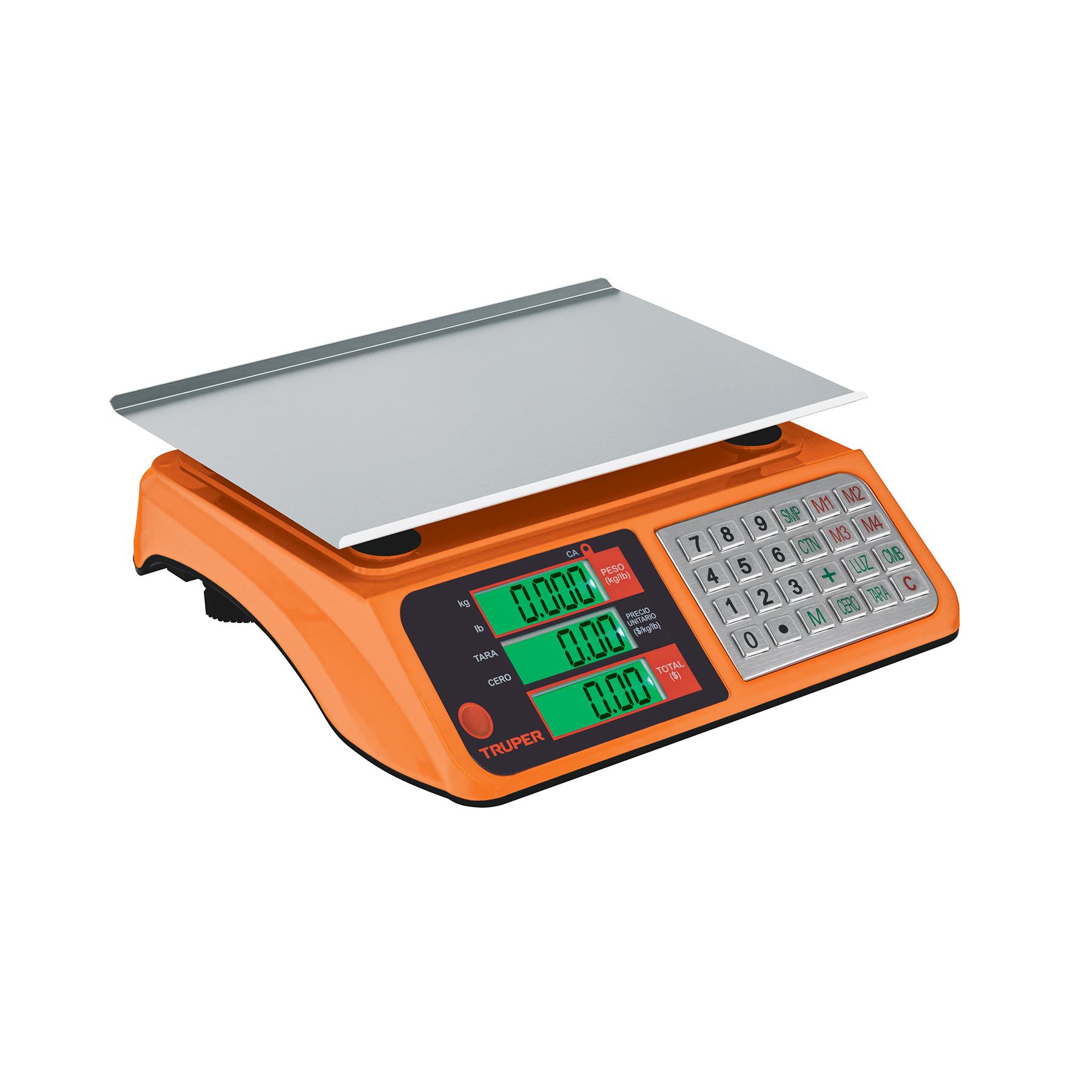 BÁSCULA ELECTRÓNICA MULTIFUNCIONES 40 KG USB, COMERCIAL