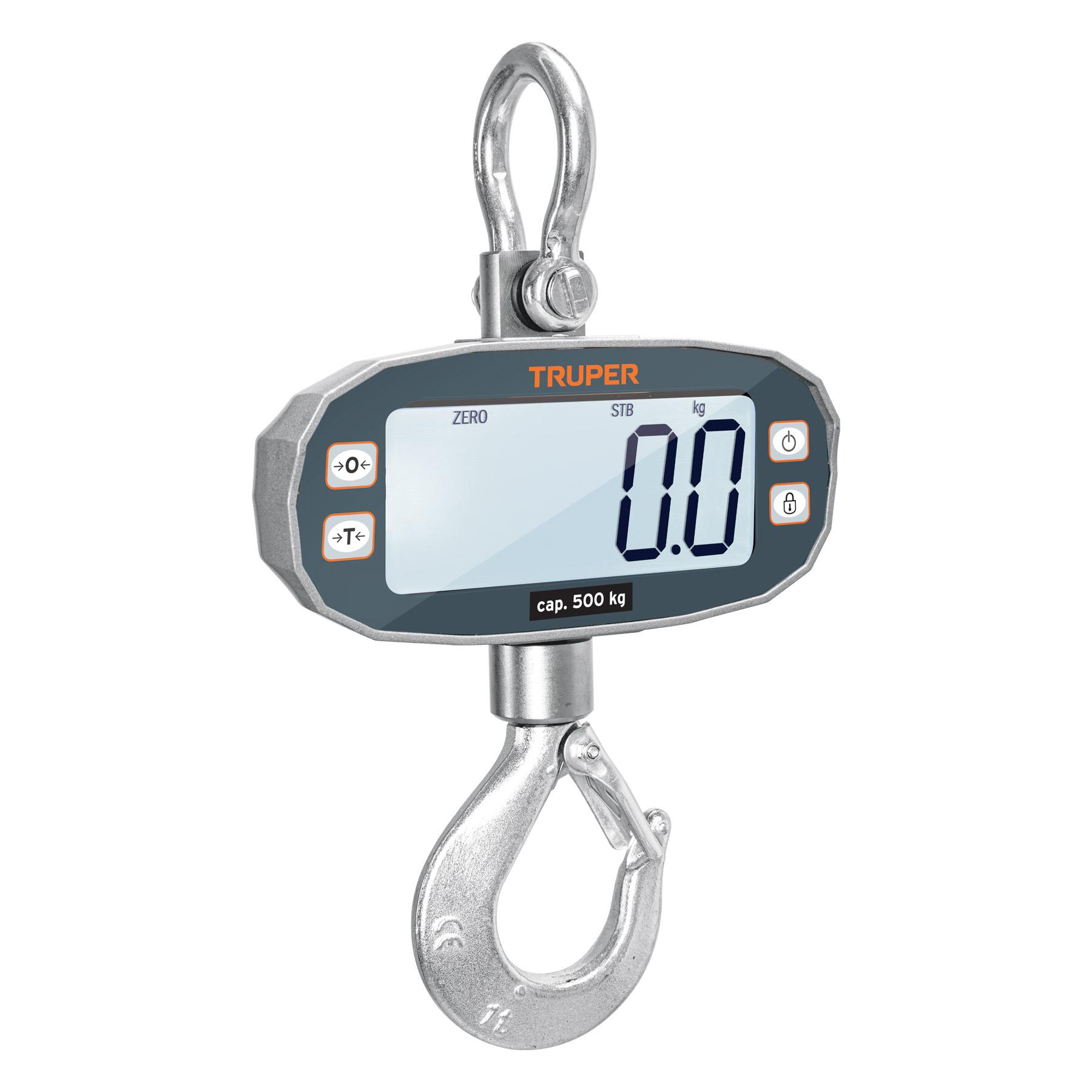 BÁSCULA ELECTRÓNICA COLGANTE, 500 KG, TRUPER