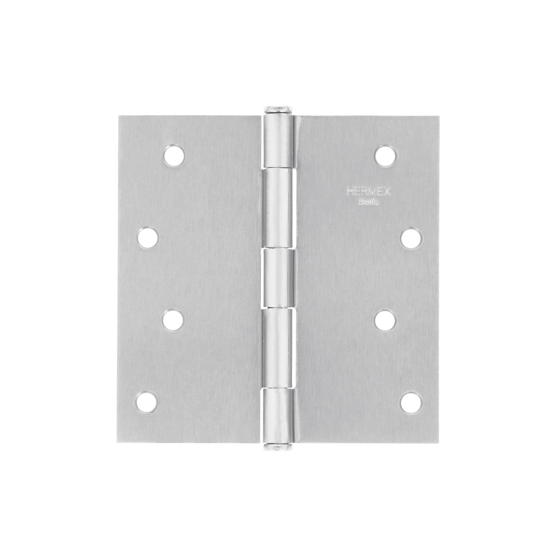 BISAGRA CUADRADA 4', CROMO MATE, CABEZA PLANA, BASIC