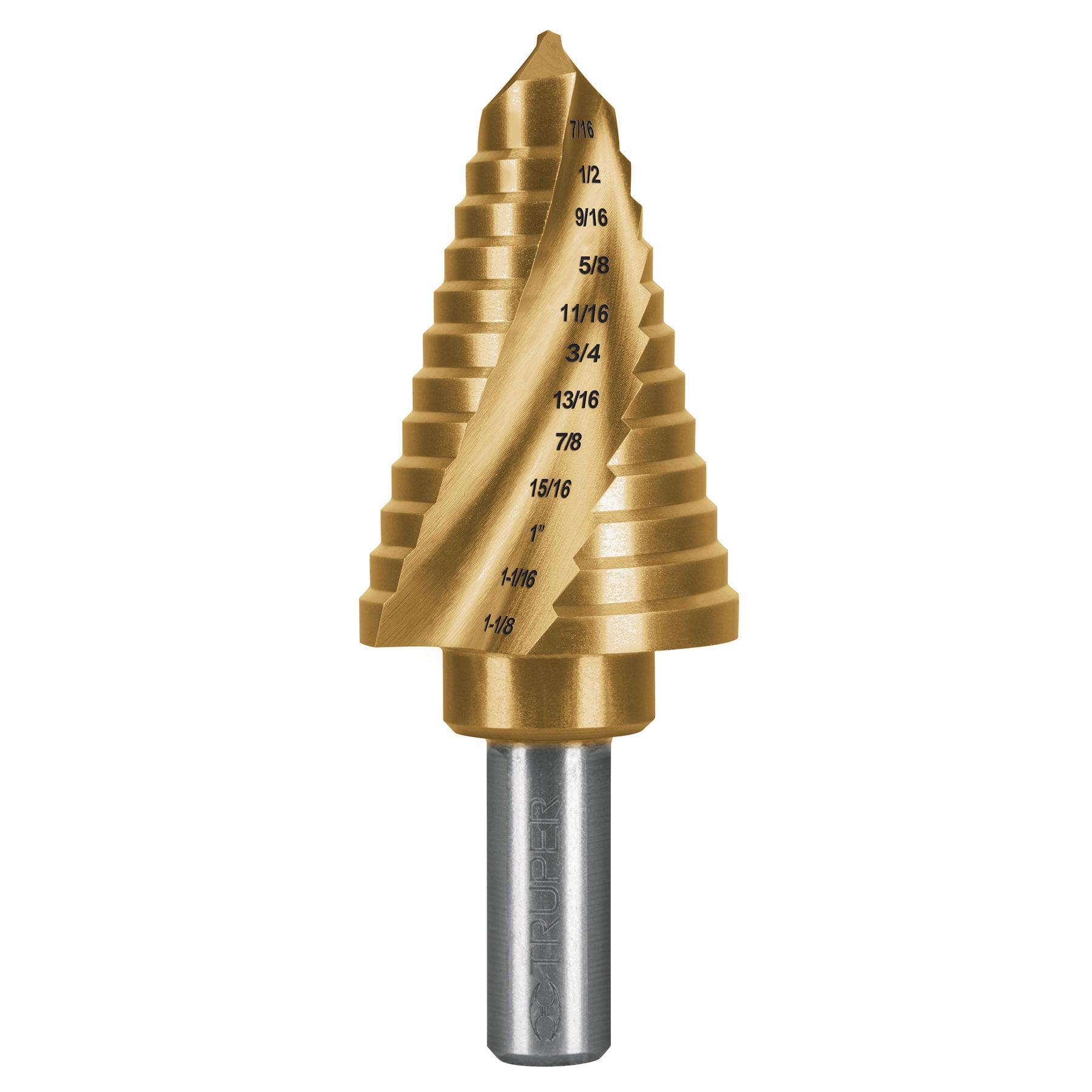 BROCA ESCALONADA TITANIO 12 ESCALONES 7/16' A 1-1/8', EXPERT