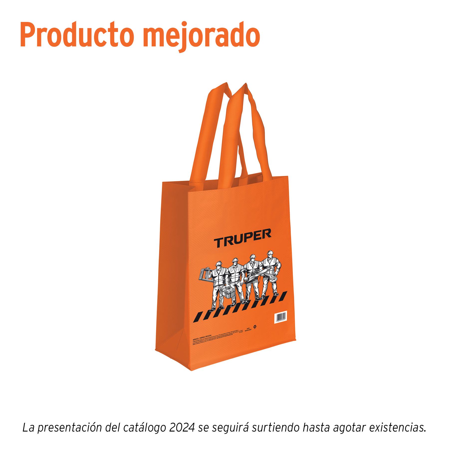 BOLSA ECOLÓGICA NARANJA DE POLIPROPILENO, 30X34 CMS