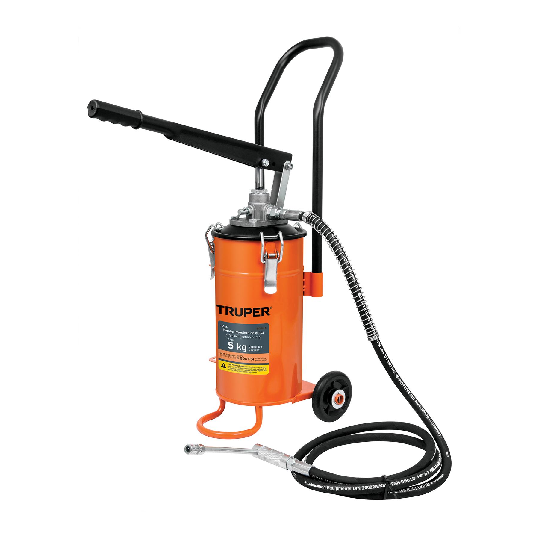 BOMBA INYECTORA DE GRASA, 5 KG, TRUPER
