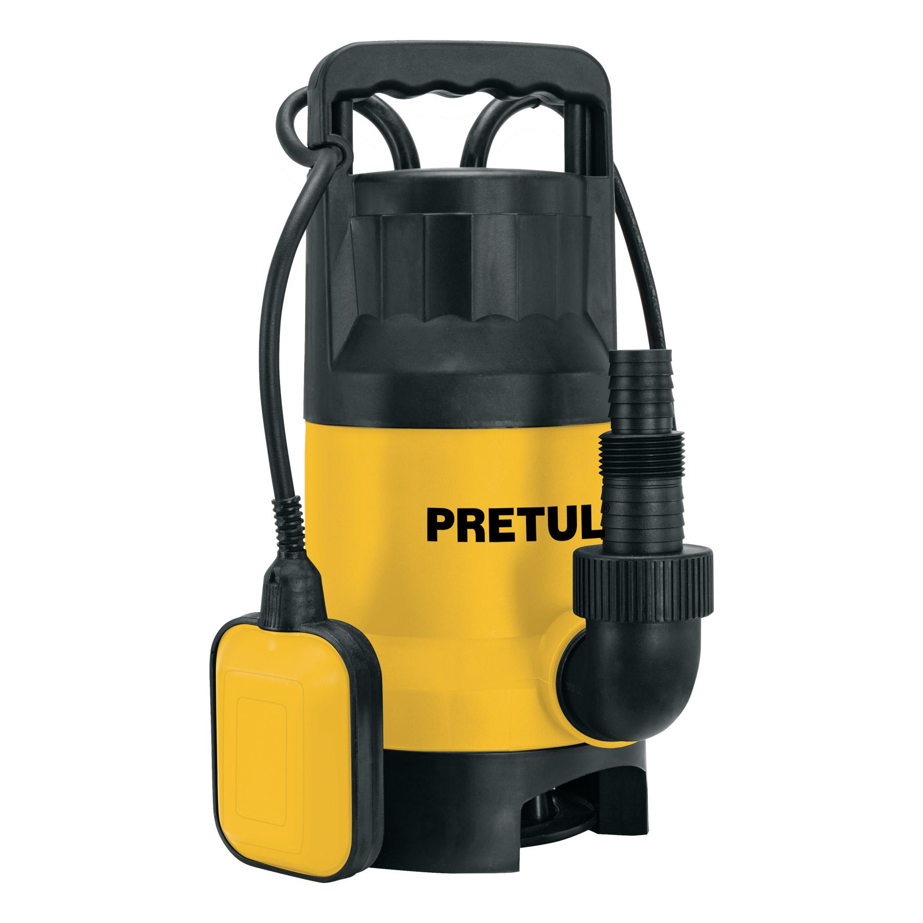 BOMBA SUMERGIBLE PLÁSTICA 1 1/2 HP PARA AGUA SUCIA, PRETUL