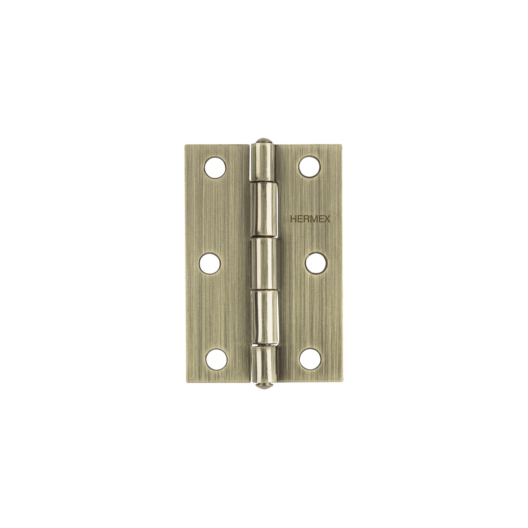 "BISAGRA RECTANGULAR DE ACERO 3"" ACABADO LATÓN ANTIGUO"