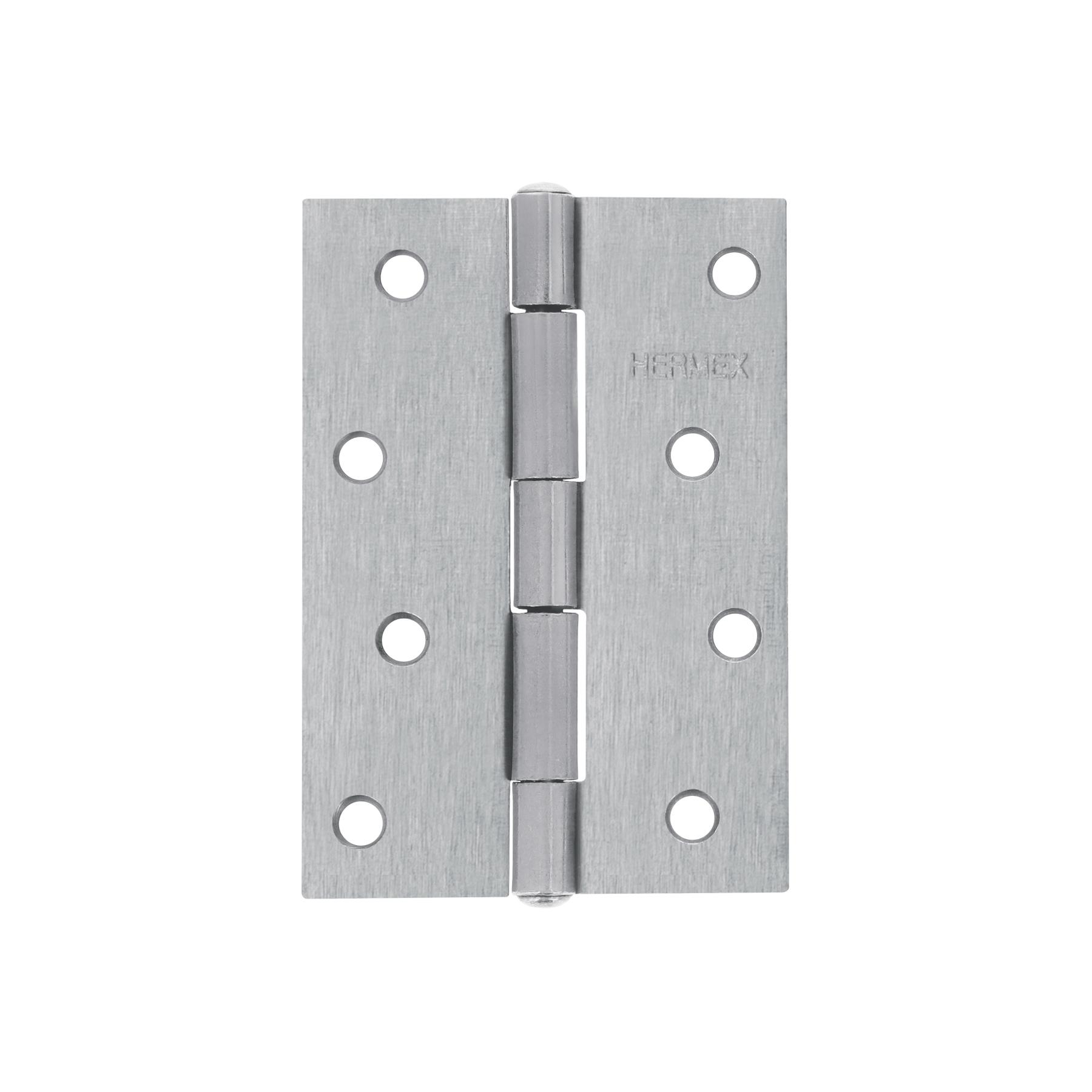 BISAGRA RECTANGULAR 4' ACERO PULIDO, HERMEX