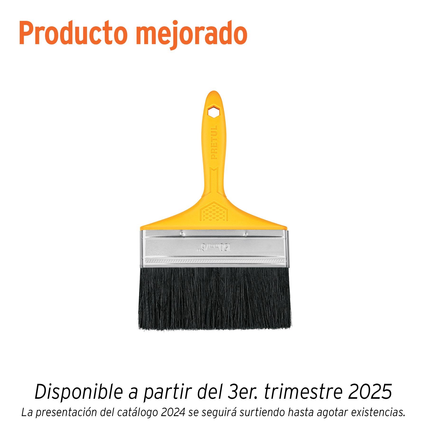 BROCHA USO GENERAL DE 6' CON MANGO DE PLÁSTICO, PRETUL