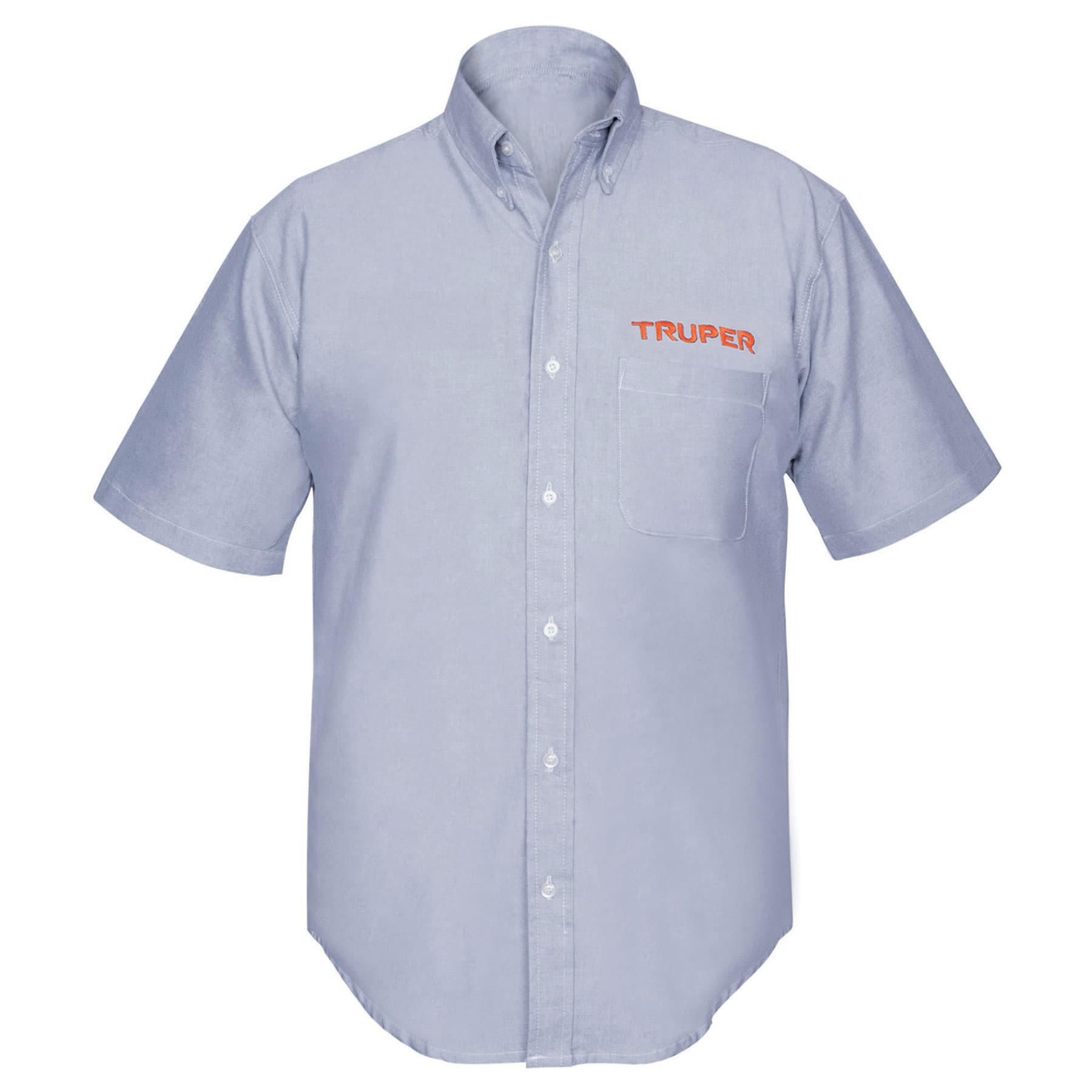 CAMISA AZUL PARA CABALLERO, MANGA CORTA TALLA G, TRUPER