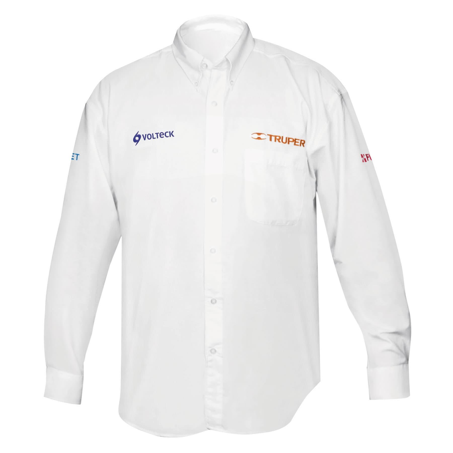 CAMISA BLANCA PARA CABALLERO, MANGA LARGA, TALLA EG, TRUPER