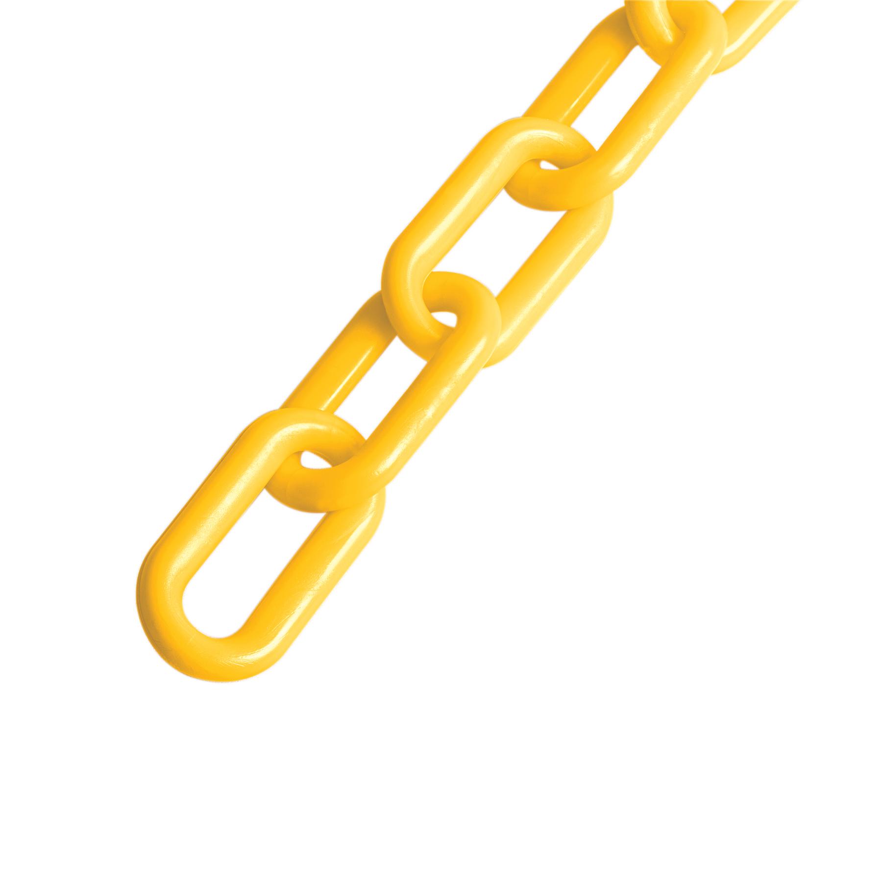 METRO DE CADENA DE 8 MM DE PLÁSTICO AMARILLA, CARRETE DE 25M