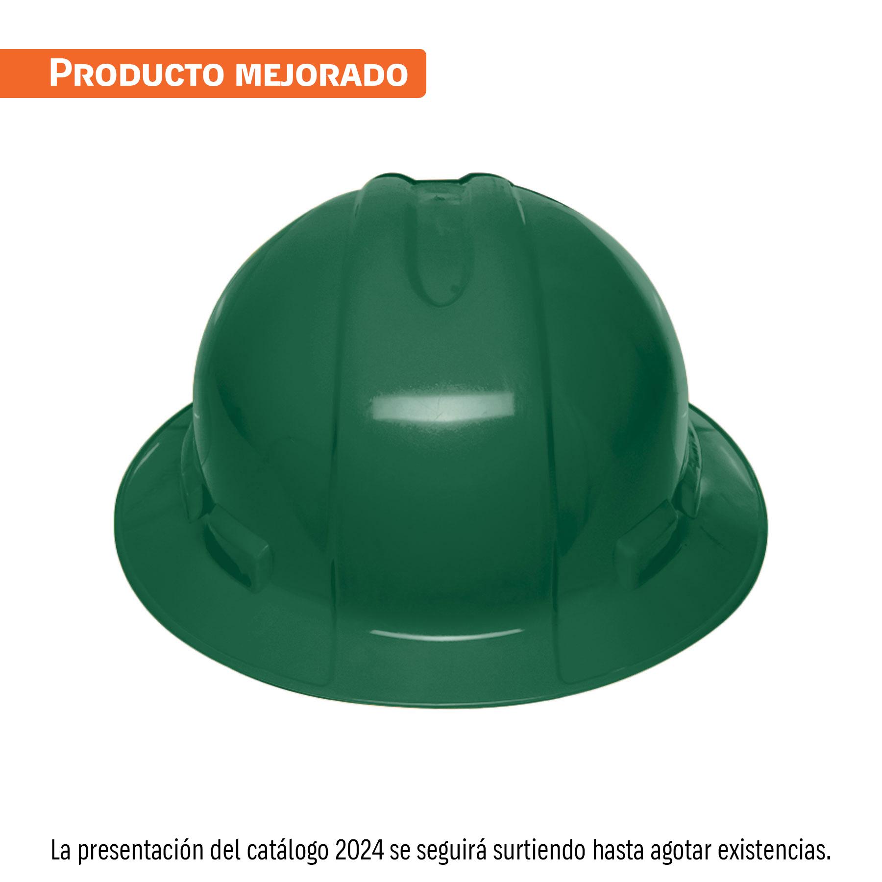 CASCO DE SEGURIDAD ALA ANCHA, VERDE, TRUPER