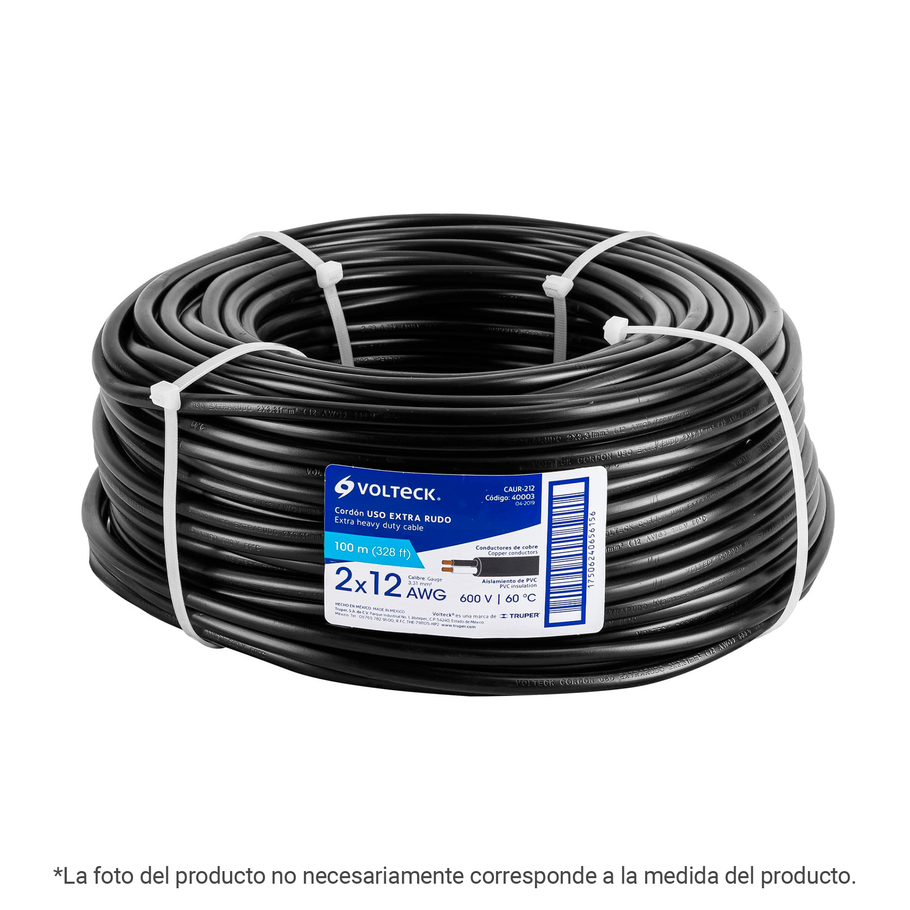 CABLE USO RUDO, 2X14, 100 M.