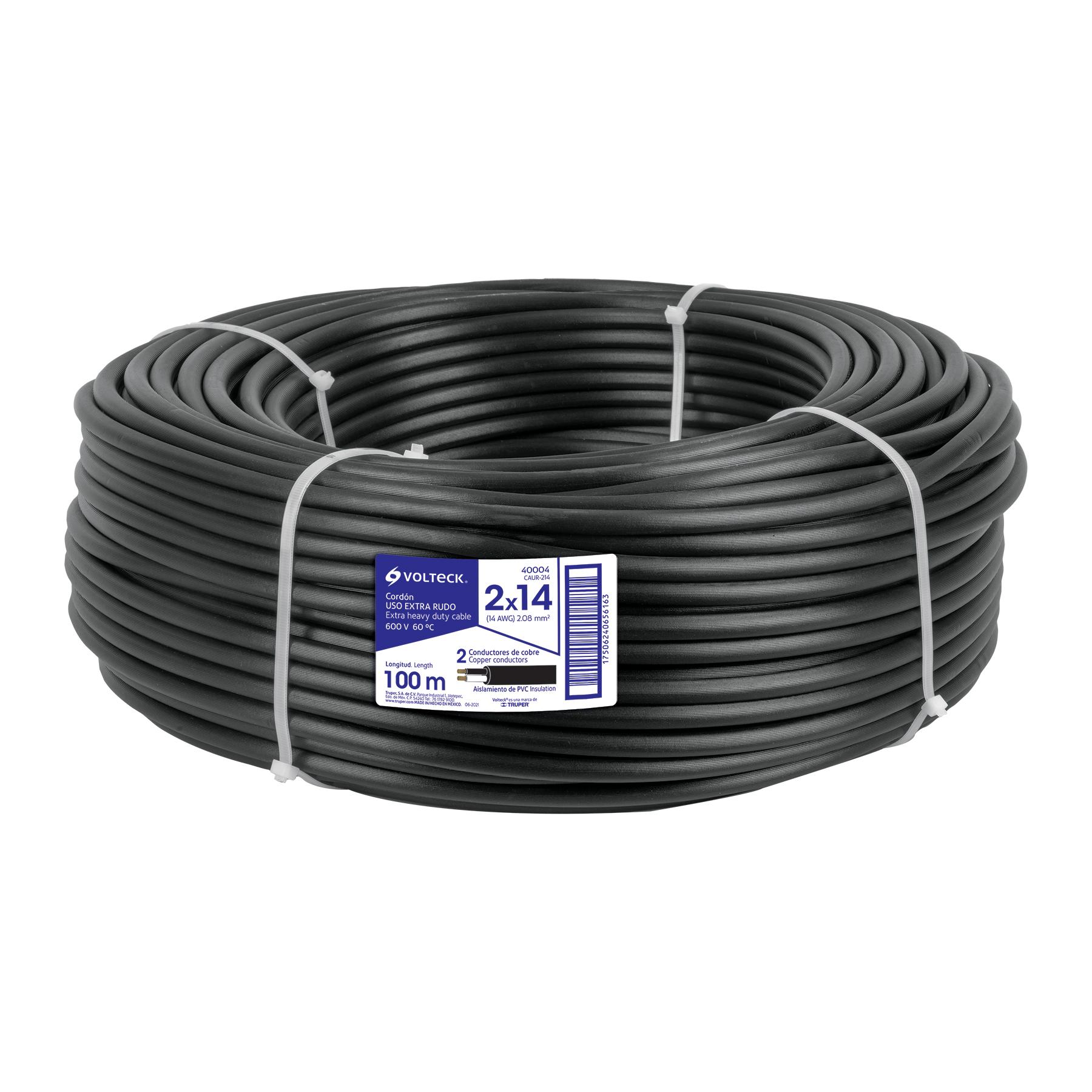 CABLE USO RUDO, 2X14, 100 M.