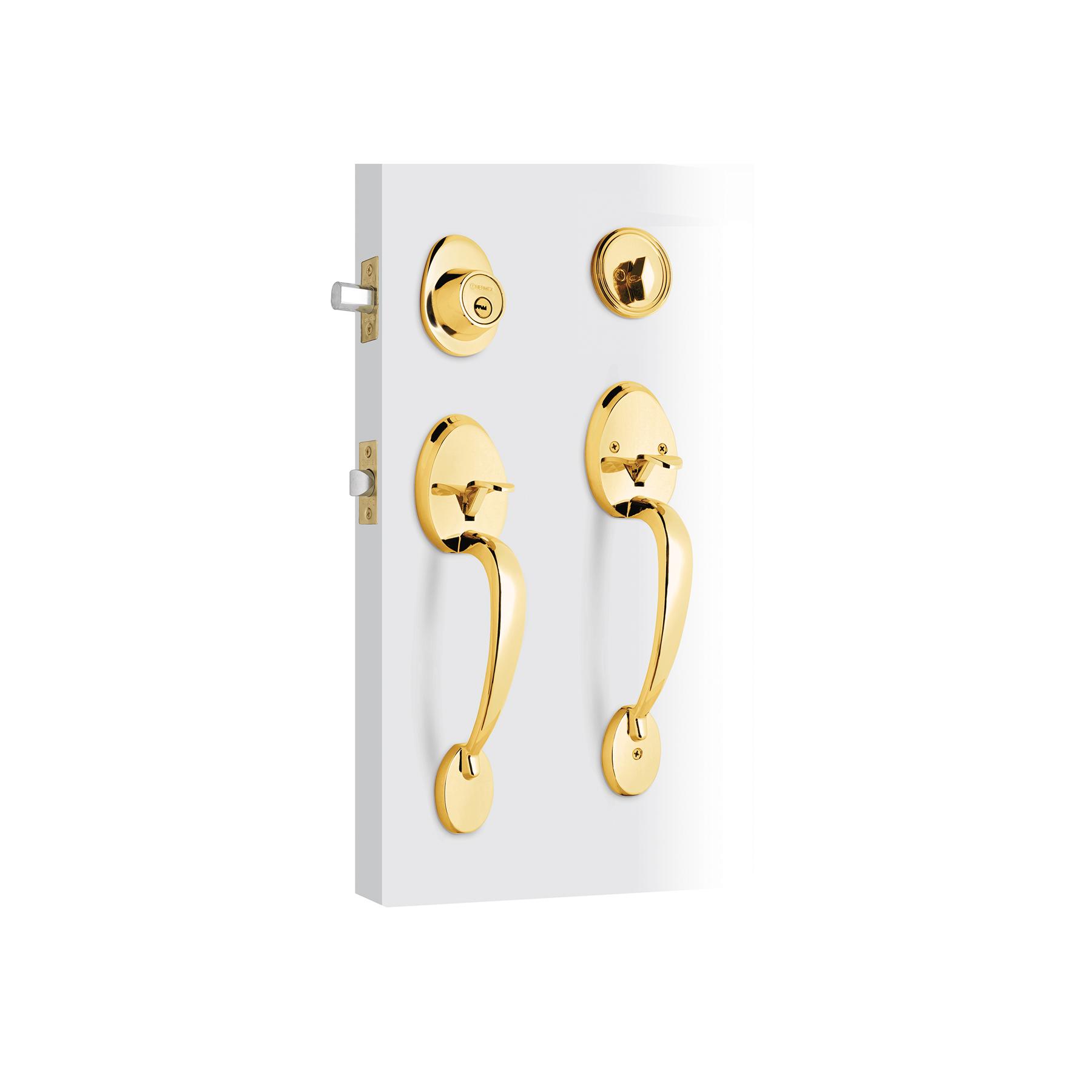 DOBLE JALADERA, PERILLA Y CERROJO LLAVE-MARIPOSA, BRILLANTE