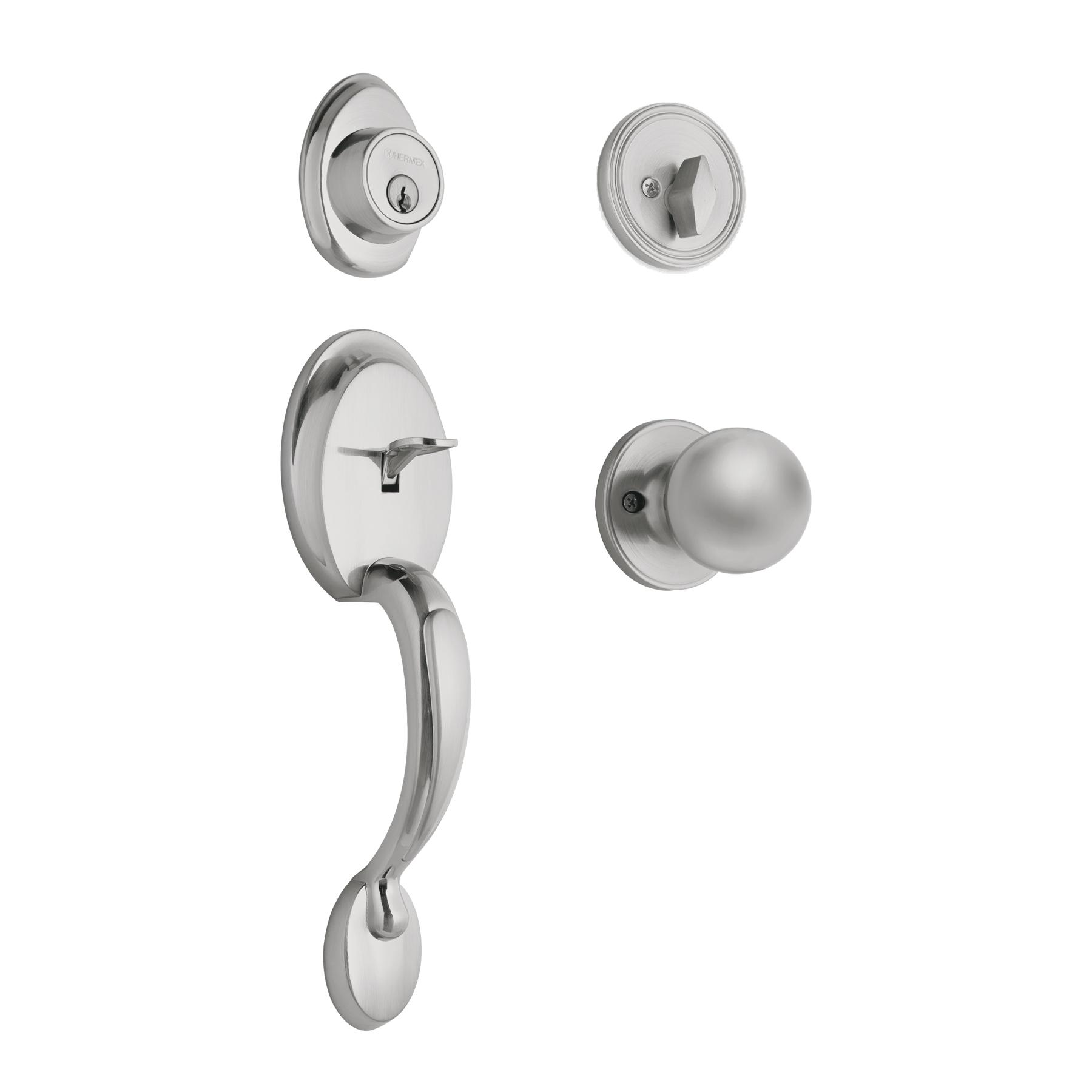 JALADERA, PERILLA Y CERROJO MARIPOSA, CROMO MATE, BASIC