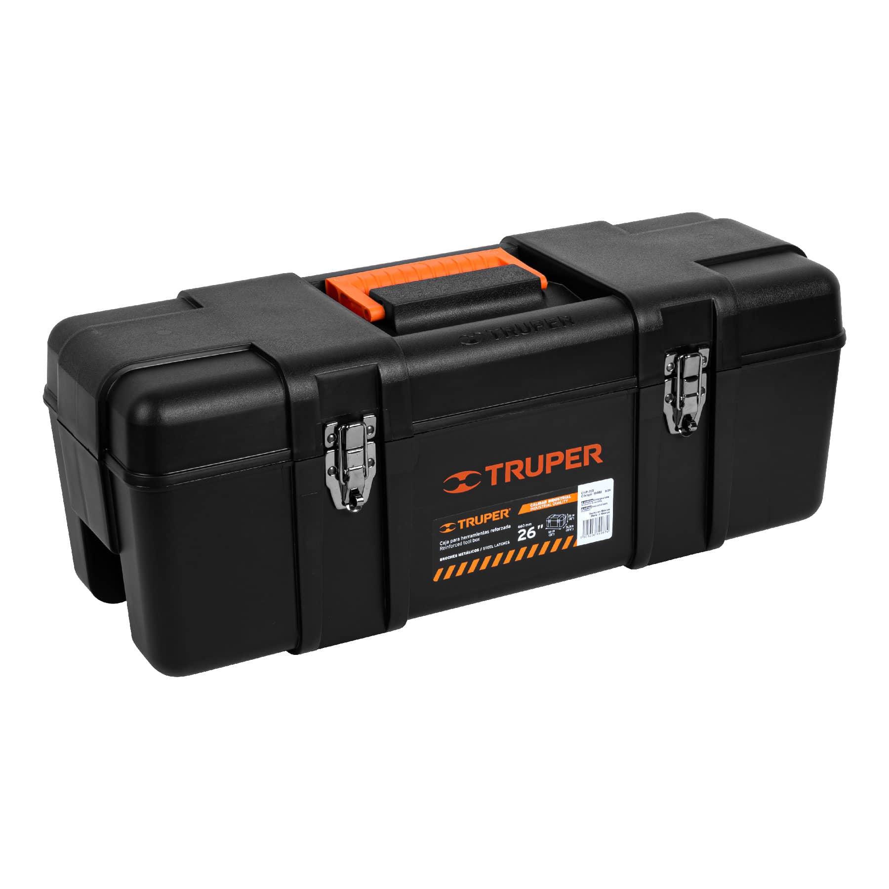 CAJA PARA HERRAMIENTA DE 26' INDUSTRIAL, BROCHES METÁLICOS