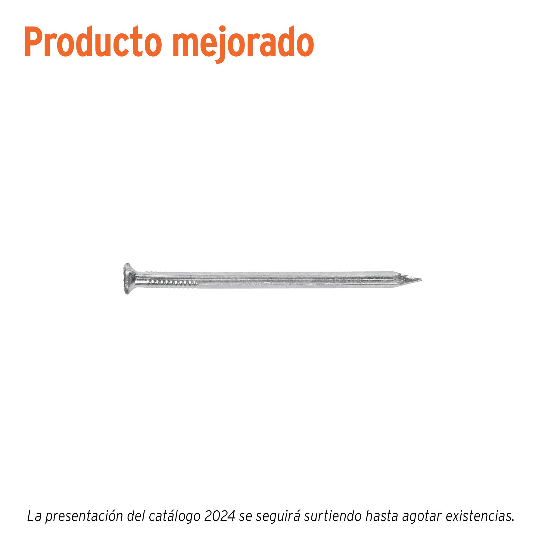 KILO DE CLAVO PARA CONCRETO 2-1/2' GALVANIZADO, CAJA 25 KG