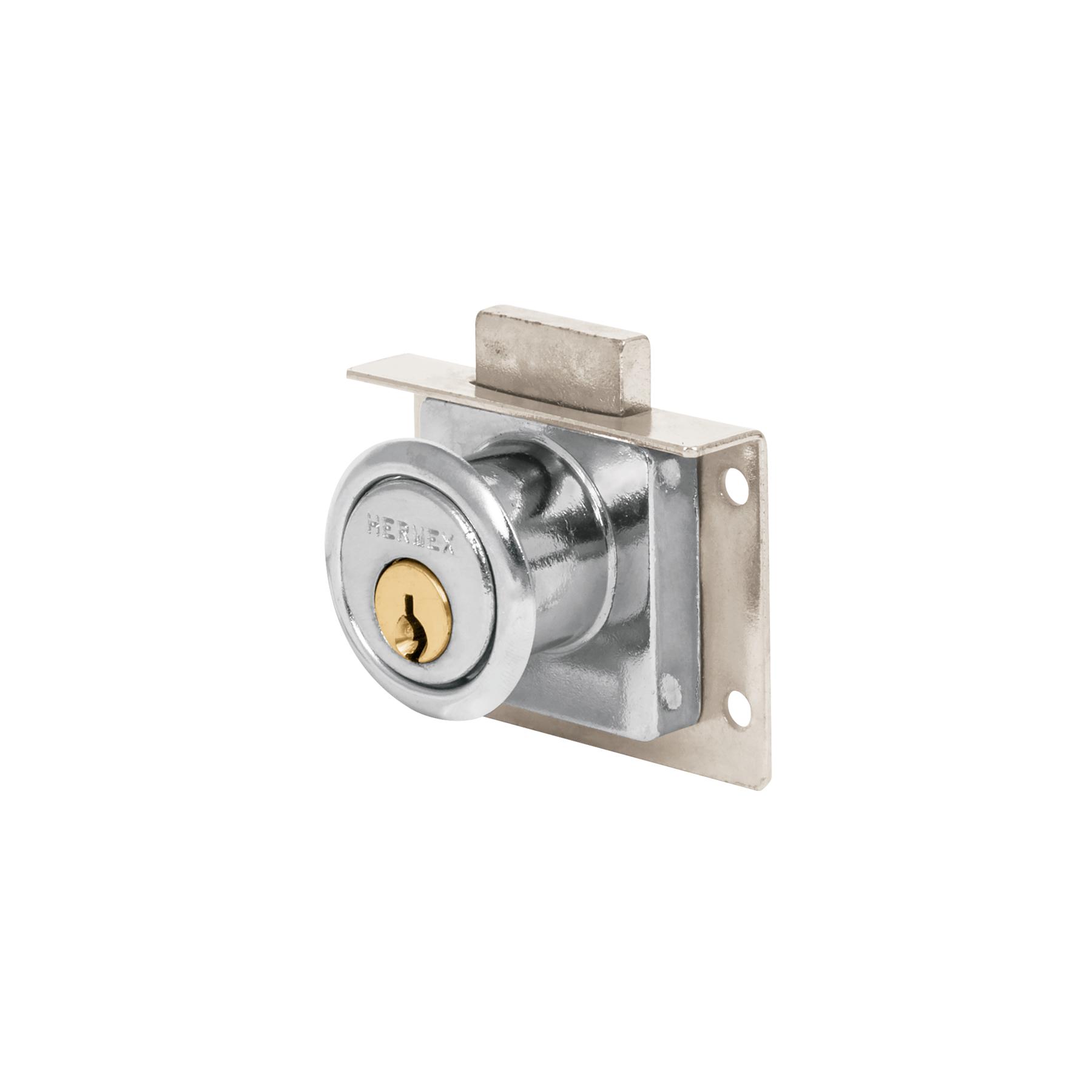 CERRADURA PARA MUEBLE, MODELO 24, CROMO, HERMEX