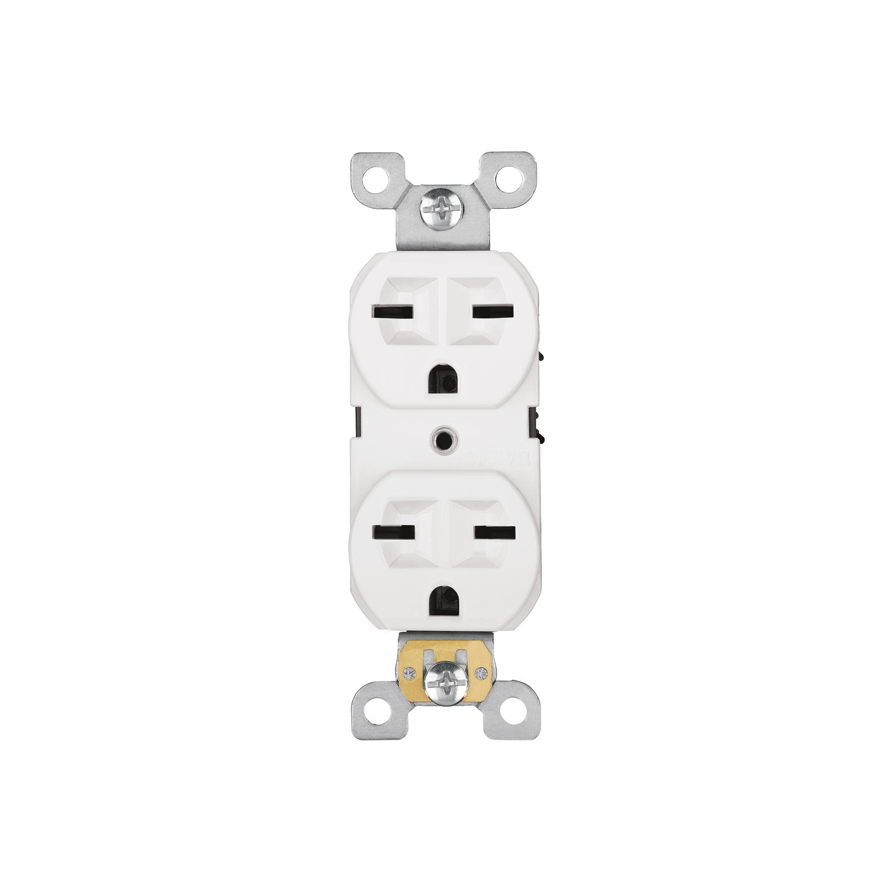 CONTACTO DÚPLEX, CARA DE CHINO, STANDARD, BLANCO, VOLTECK