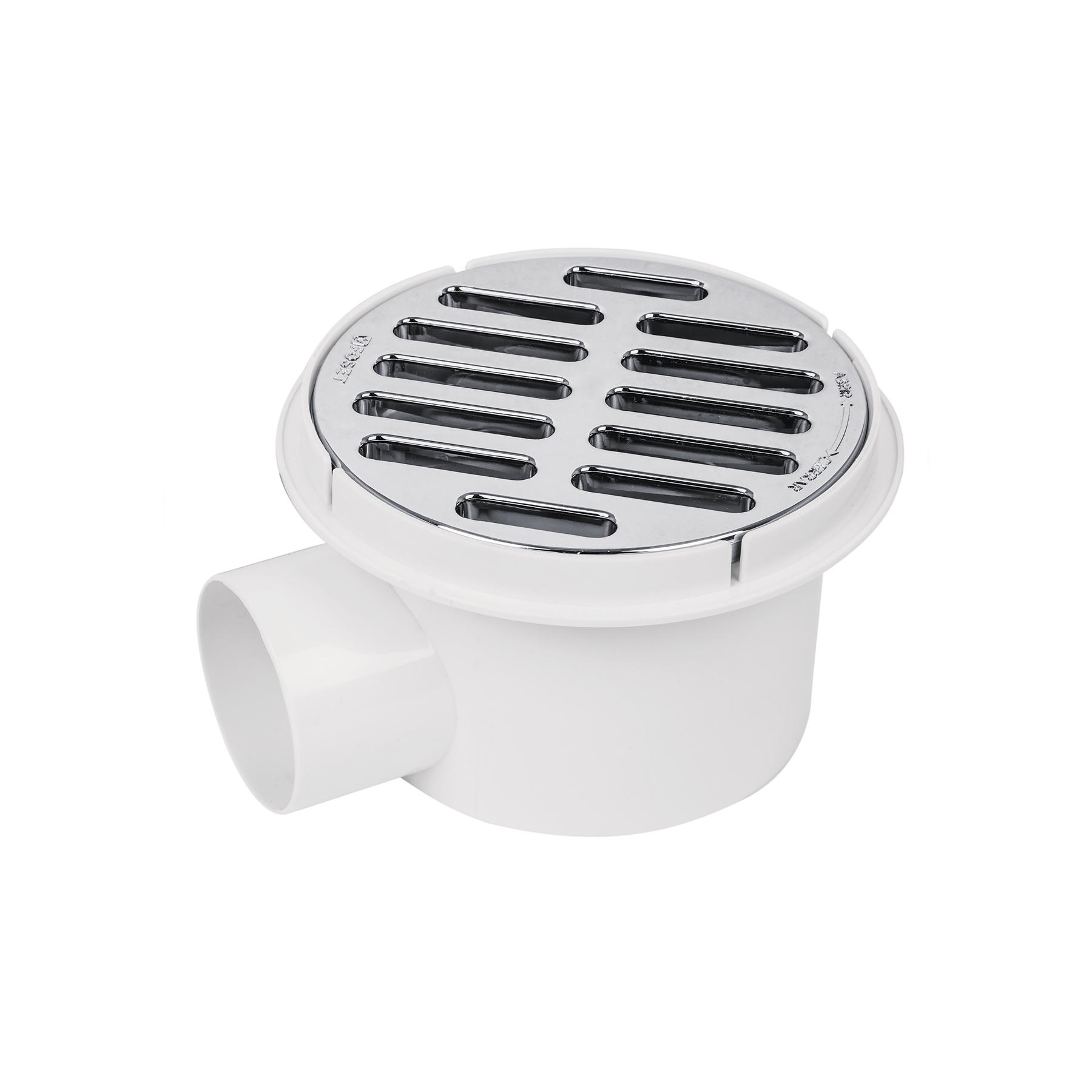 COLADERA DE ABS SALIDA LATERAL Y REJILLA 5', 1/4 DE VUELTA