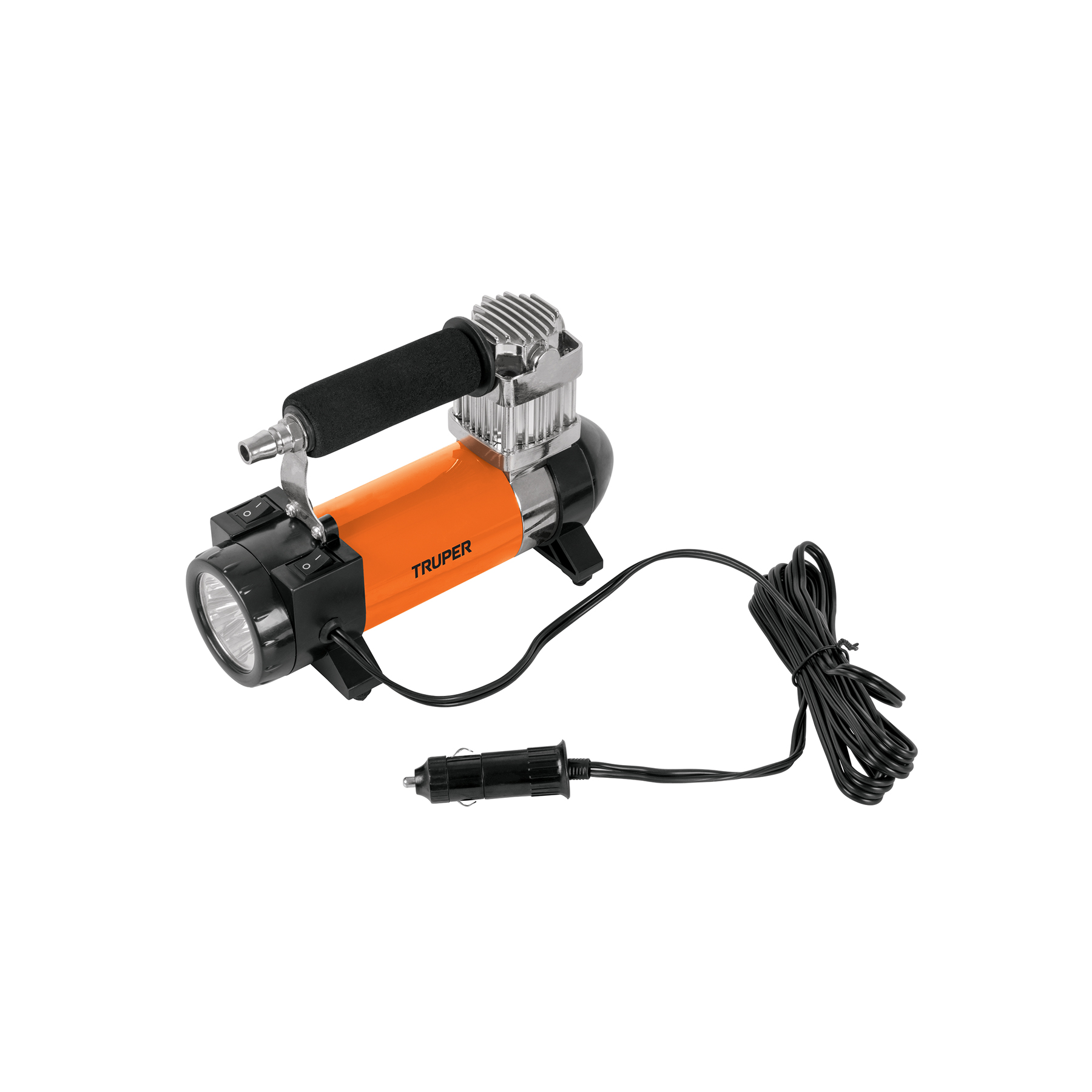COMPRESOR DE AIRE 12 V PORTÁTIL, PARA AUTO, INCLUYE MALETÍN