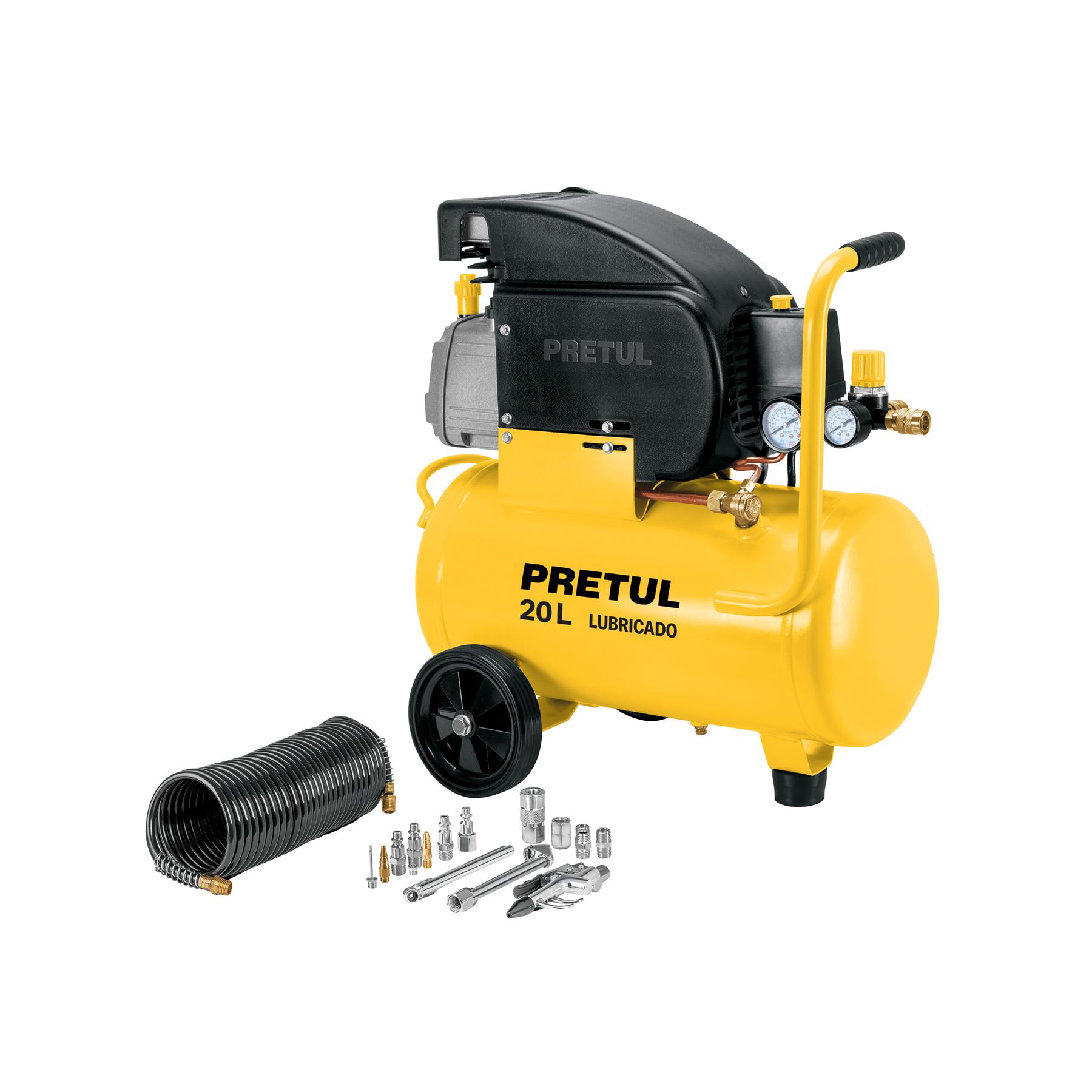 COMPRESOR DE 20 L CON ACCESORIOS, PRETUL