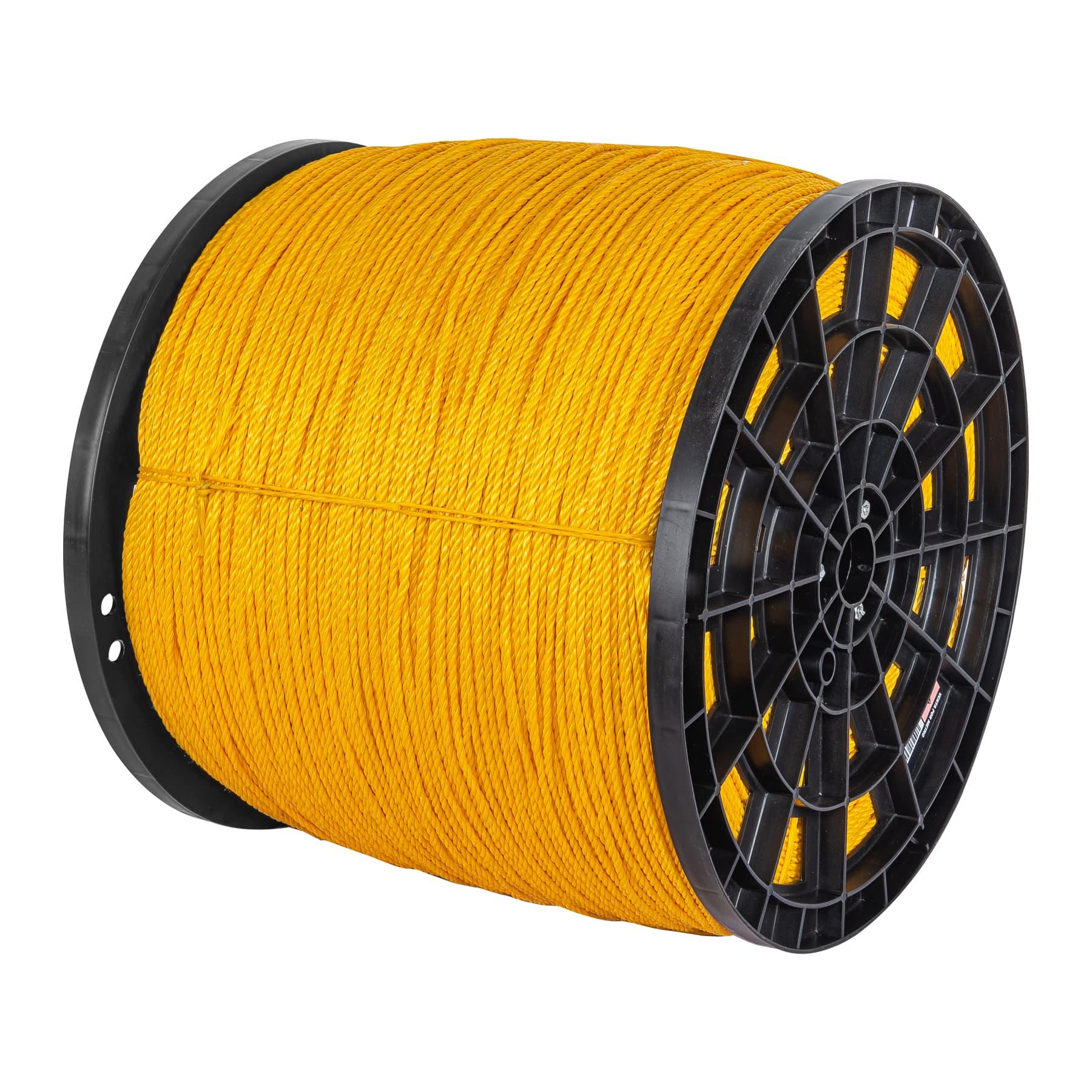 METRO DE CUERDA AMARILLA DE 4 MM EN ROLLO DE 2,380 M, FIERO