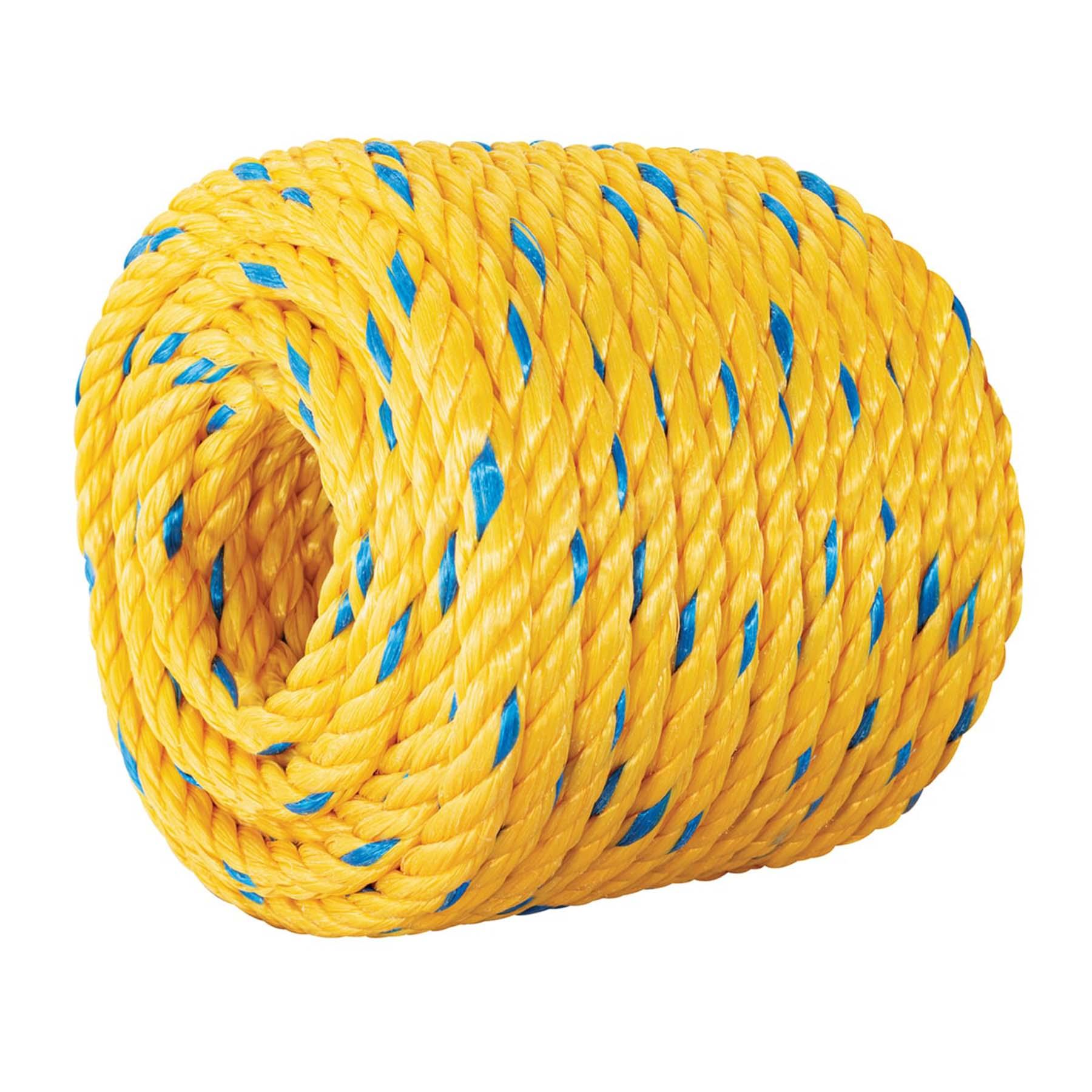 METRO DE CUERDA AMARILLA DE 10 MM EN ROLLO DE 22 M, FIERO