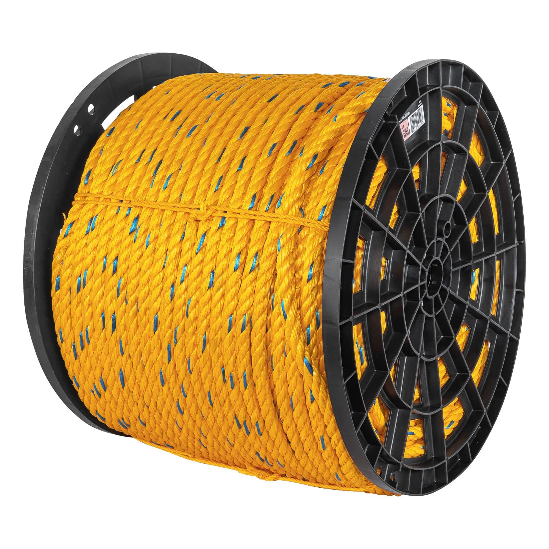 METRO DE CUERDA AMARILLA DE 16 MM EN ROLLO DE 264 M, FIERO