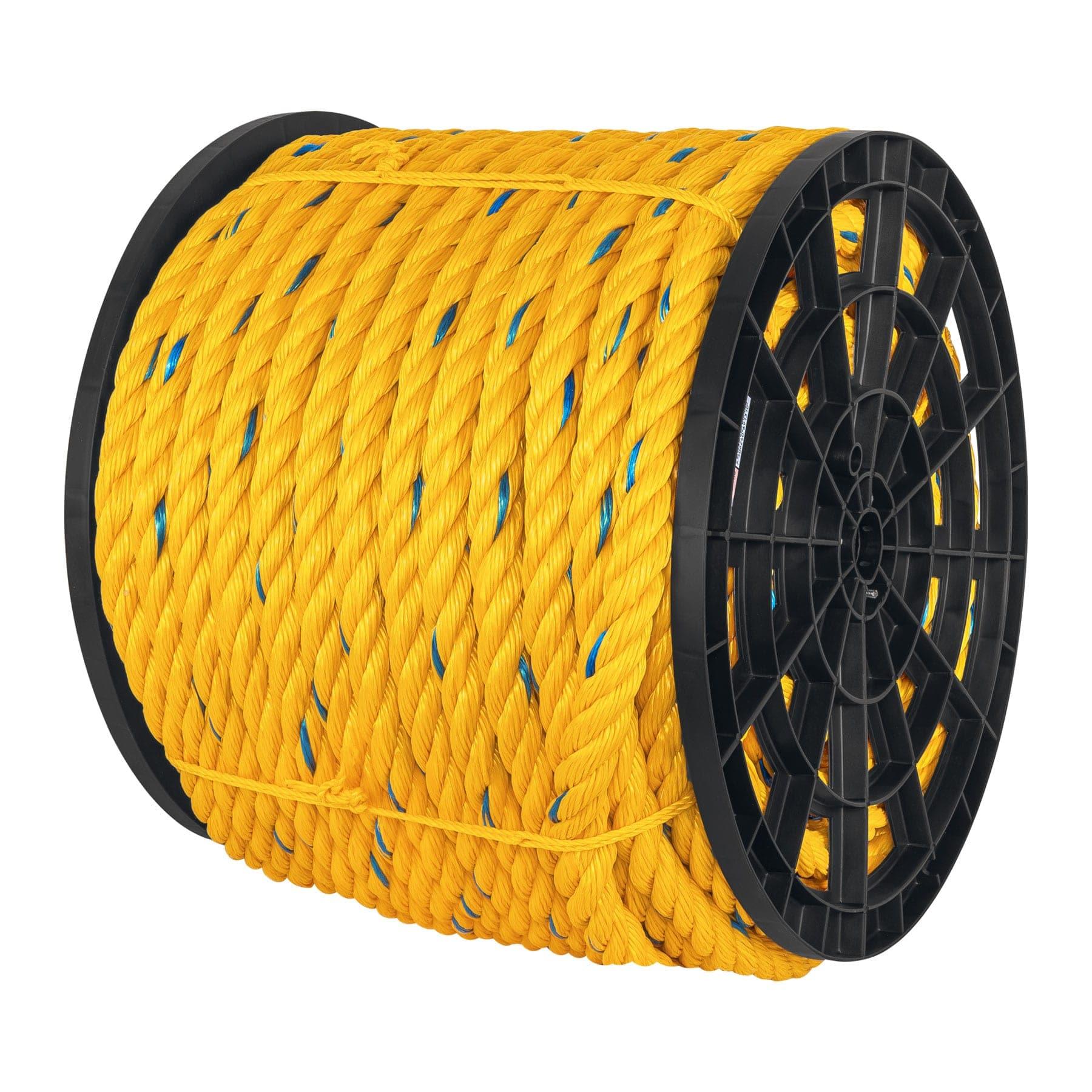 METRO DE CUERDA AMARILLA DE 25 MM EN ROLLO DE 102 M, FIERO