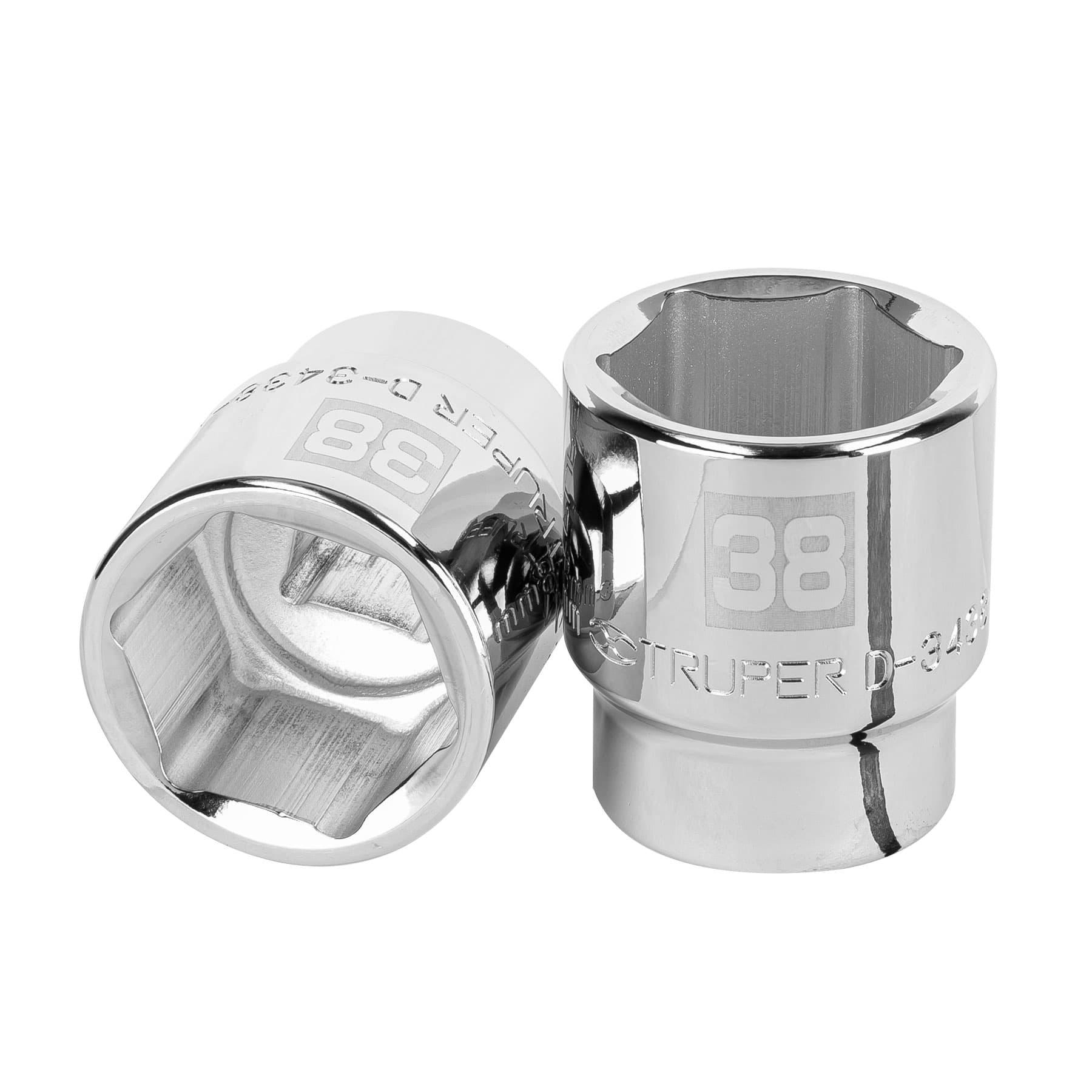 DADO DE 38 MM, 6 PUNTAS, CUADRO 3/4', TRUPER