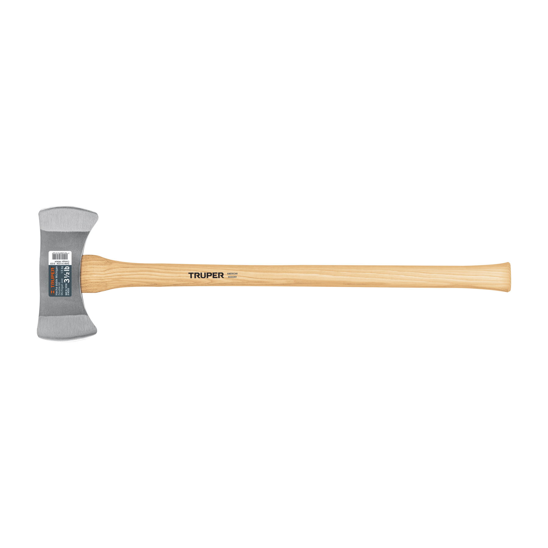 HACHA DOBLE MICHIGAN 3-1/2 LBS, MANGO DE HICKORY 35', TRUPER