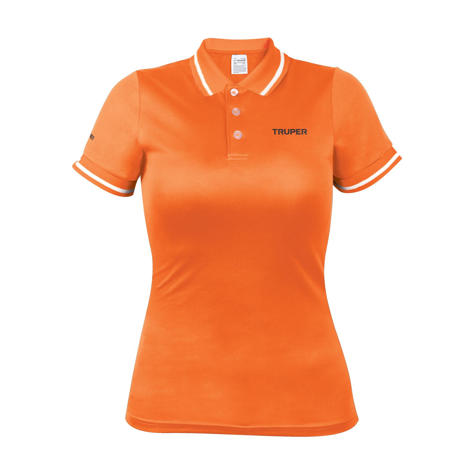 PLAYERA POLO PERFORMANCE NARANJA, PARA DAMA, TALLA CH