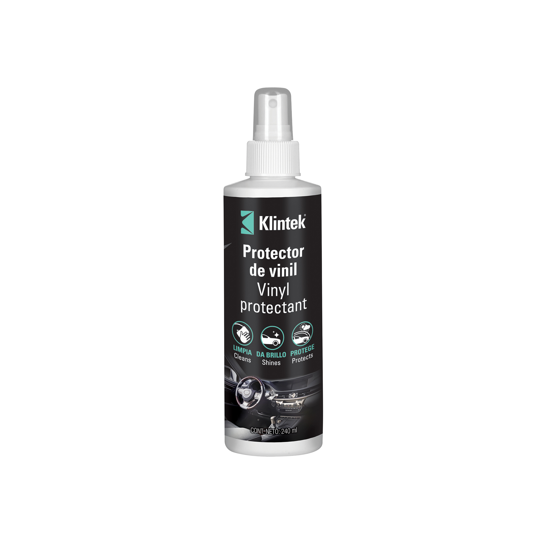 LÍQUIDO PROTECTOR DE VINIL, 240 ML, KLINTEK
