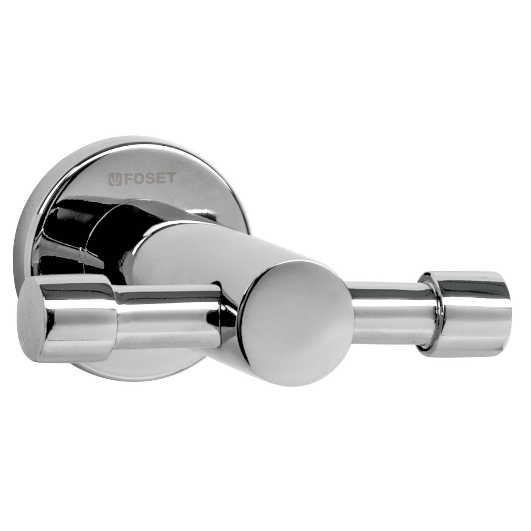 GANCHO DOBLE METÁLICO CROMO PARA TOALLAS, FOSET ELEMENT