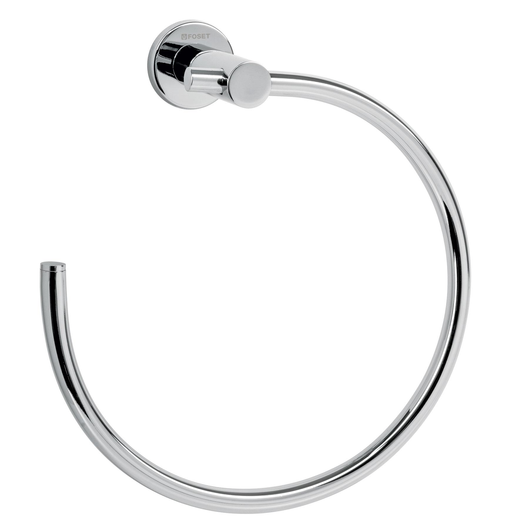 TOALLERO METÁLICO DE ARGOLLA ACABADO CROMO, FOSET ELEMENT