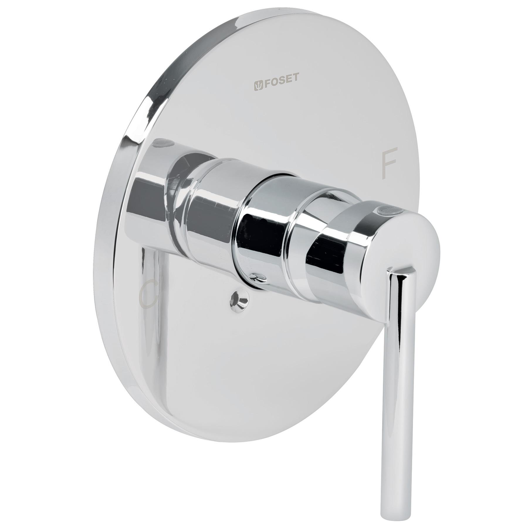 MONOMANDO CROMO PARA REGADERA SIN DESVIADOR, FOSET