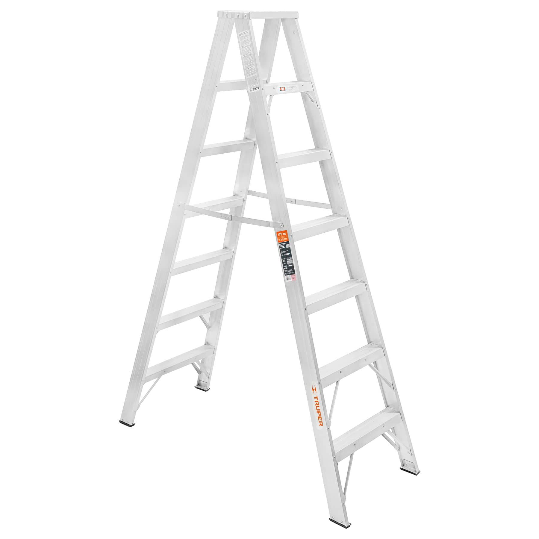 ESCALERA DE TIJERA DOBLE, TIPO LL, 6 ESCALONES, TRUPER