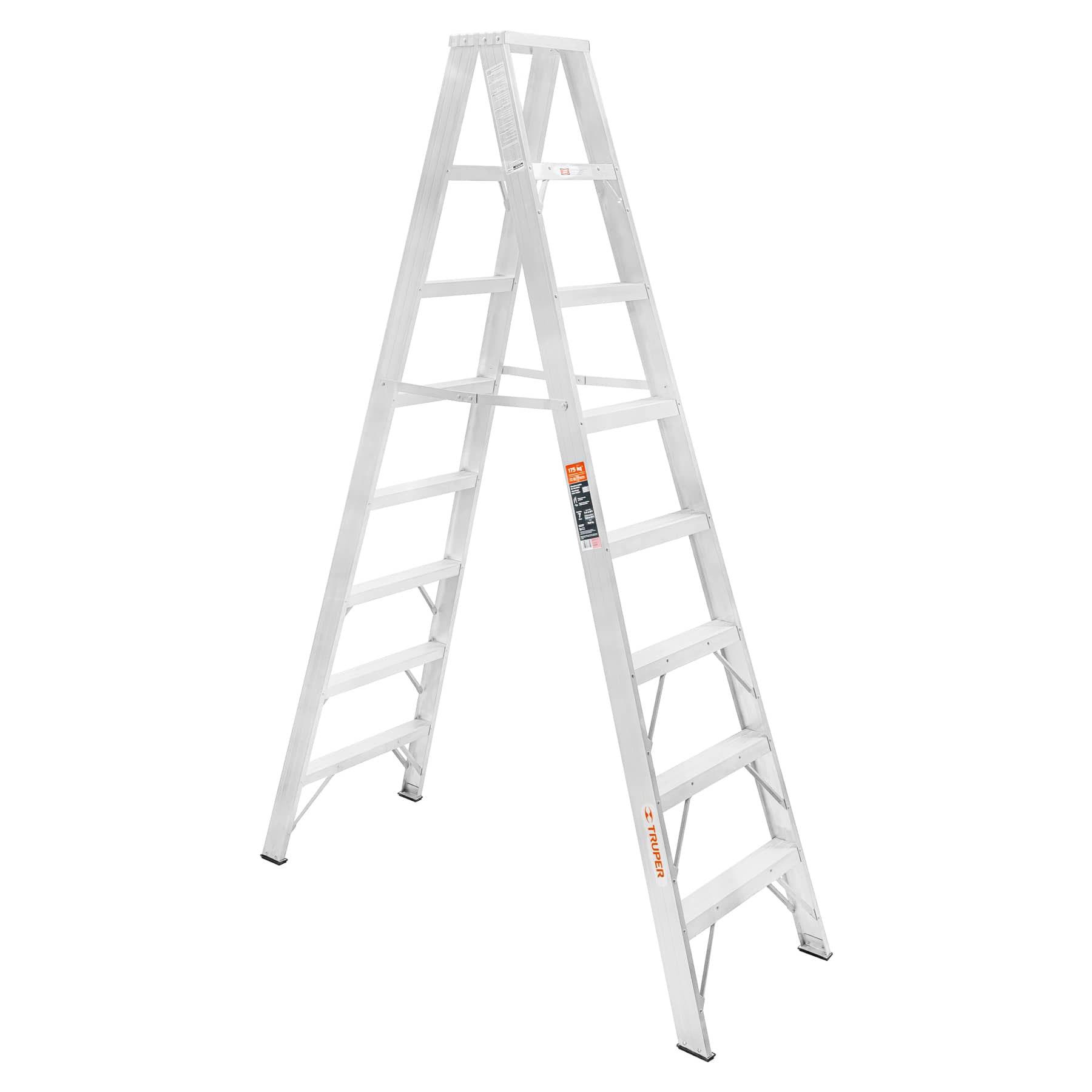 ESCALERA DE TIJERA DOBLE, TIPO LL, 7 ESCALONES, TRUPER