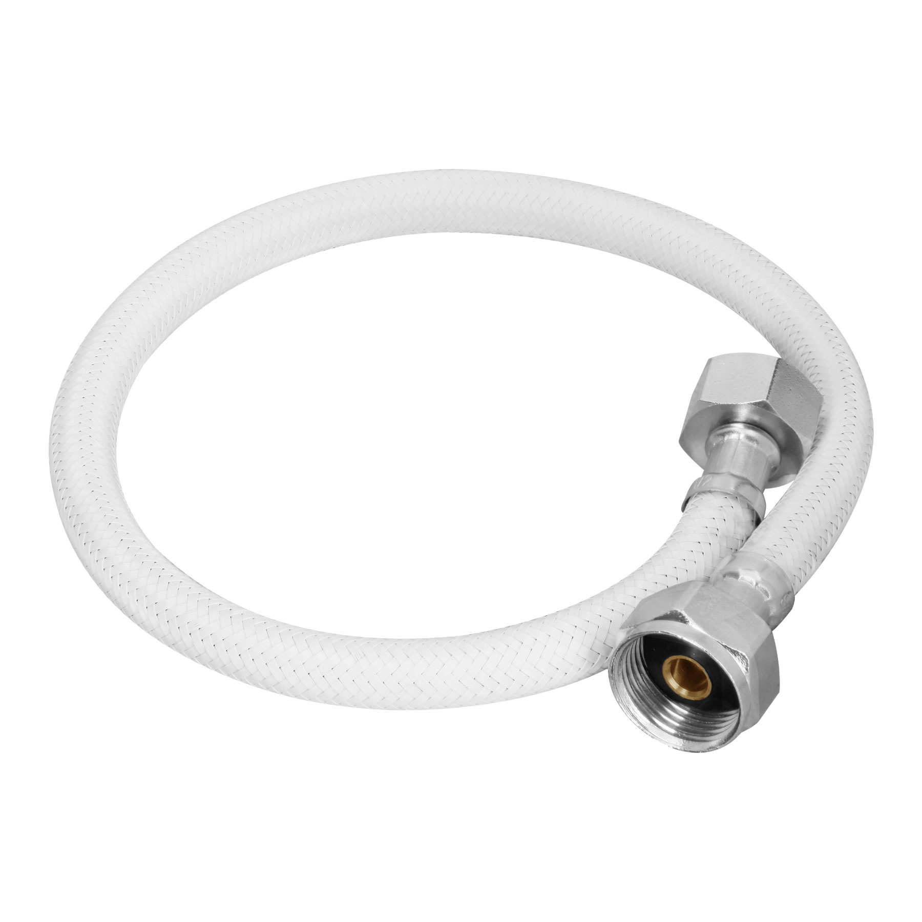 MANGUERA PARA WC, VINILO BLANCO, 1/2' X 7/8', 50 CM, FOSET