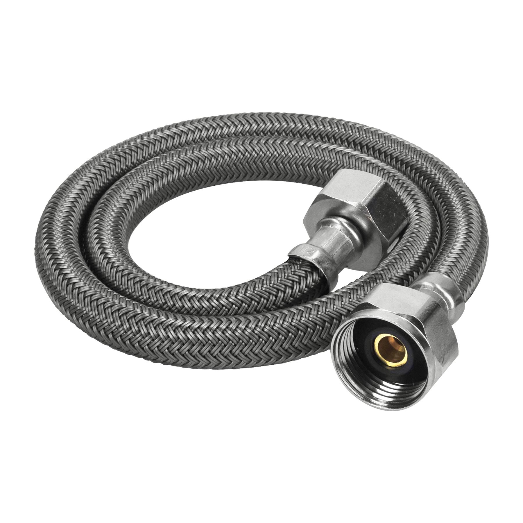 MANGUERA PARA WC, VINILO GRIS, 1/2' X 7/8', 60 CM, FOSET