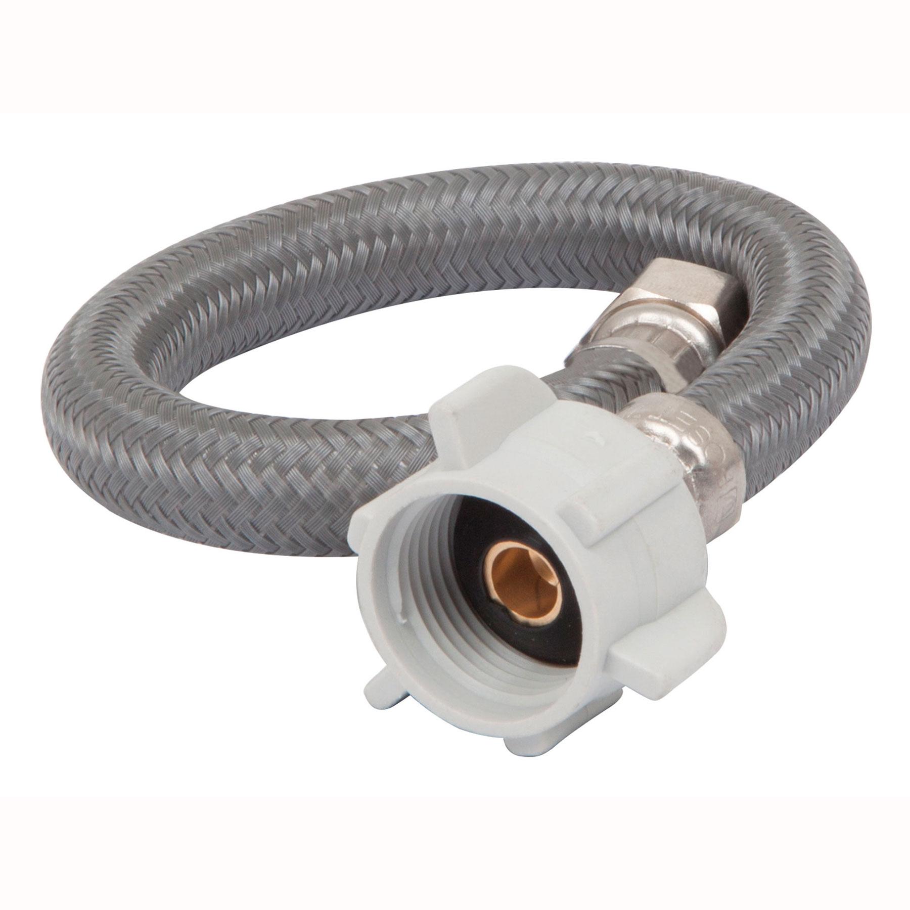 MANGUERA WC, VINILO, 3/8'X7/8', 30 CM, CONECTOR PLÁSTICO