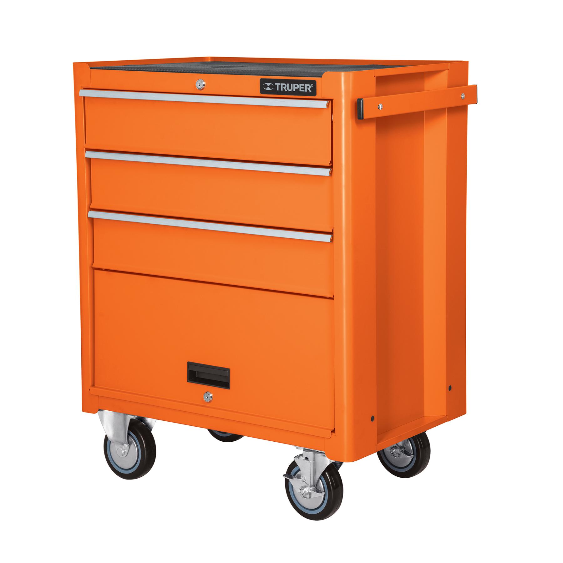 GABINETE METÁLICO MÓVIL, 4 CAJONES, CAPACIDAD 90 KG, TRUPER